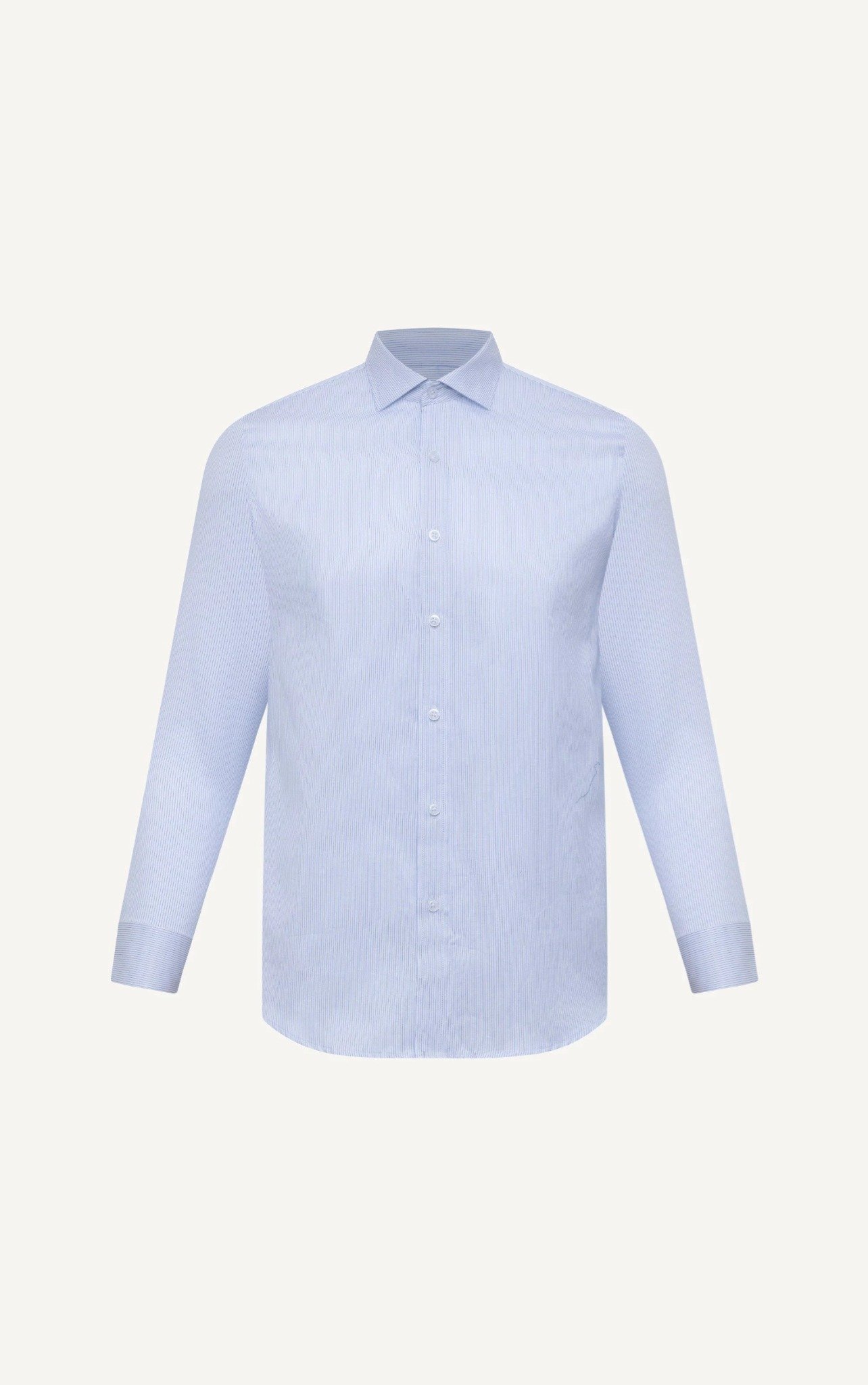 AG876 PREMIUM SLIMFIT TEXTURE STRIPED SHIRT - LIGHT BLUE