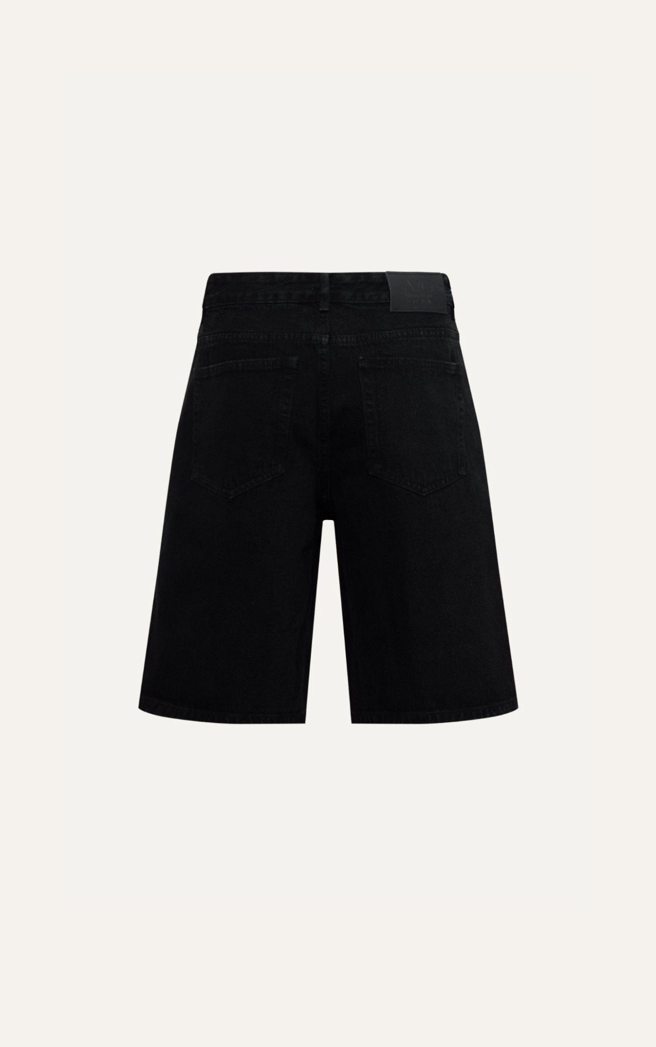 AG04 STUDIO REGULAR FIT BAGGY SHORT JEANS - BLACK