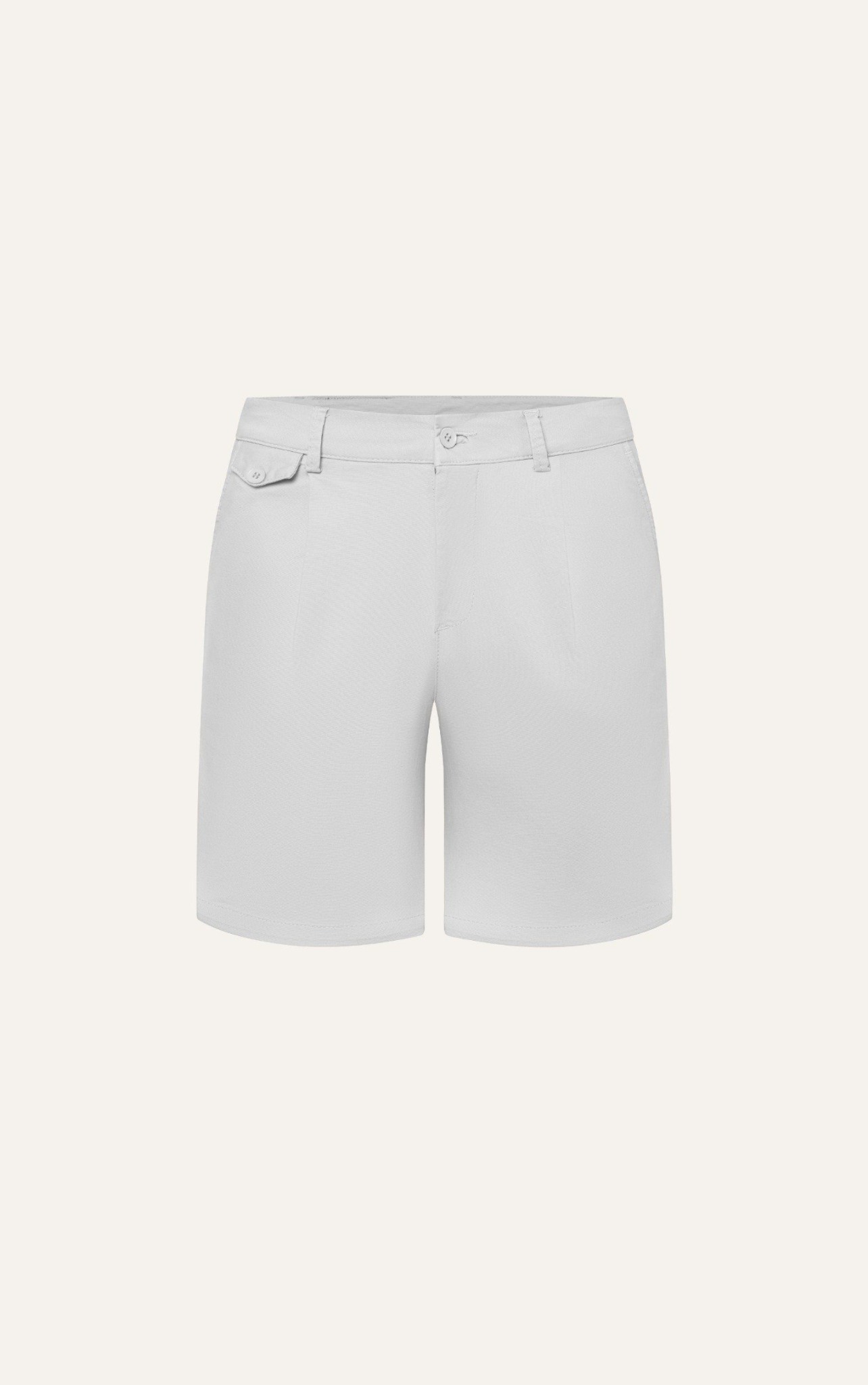 AG512 STUDIO SLIMFIT NEW PLEATED CHINO SHORT - WHITE