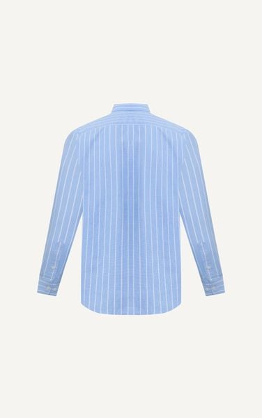  AG297 STUDIO REGULAR FIT TWO POCKET STRIPED SHIRT - LIGHT BLUE 