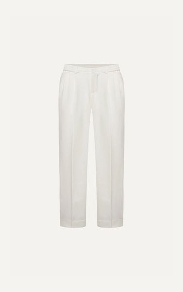  AG017 STUDIO LOOSE FIT RELAX TROUSERS - WHITE