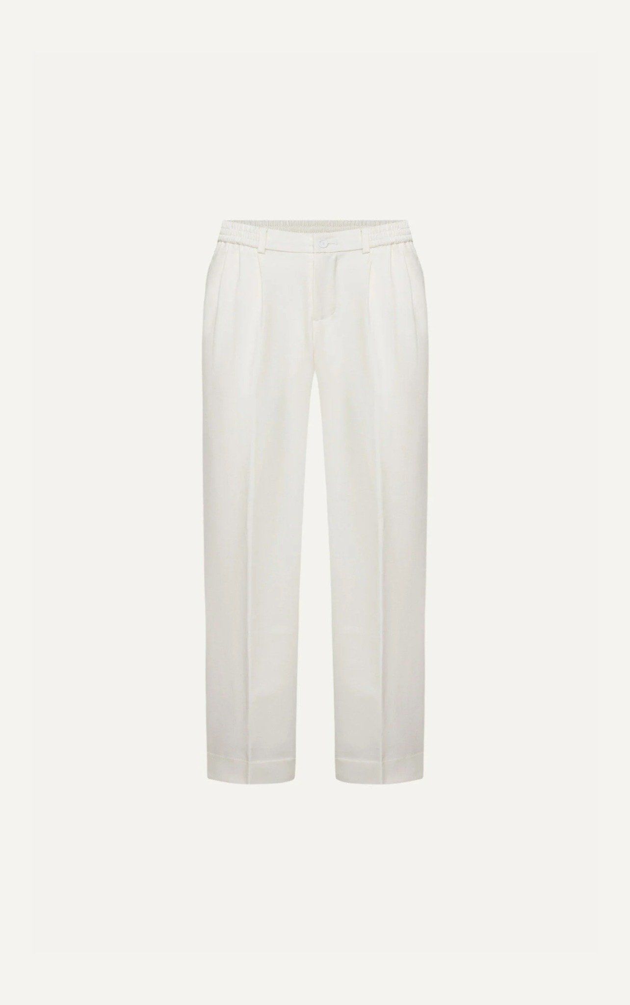  AG017 STUDIO LOOSE FIT RELAX TROUSERS - WHITE 