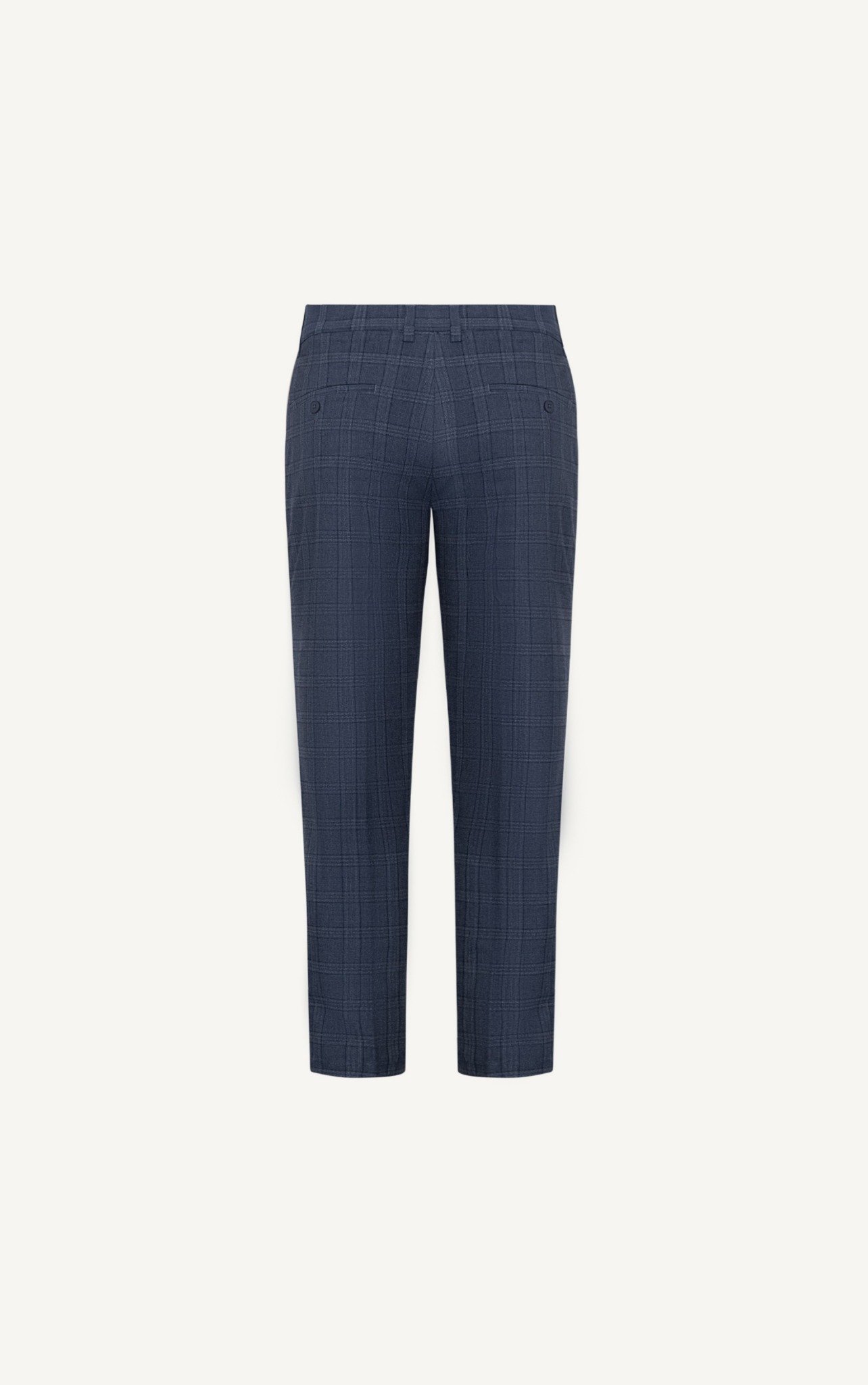 AG505 PREMIUM SLIMFIT CHECKED TROUSERS - DARK BLUE