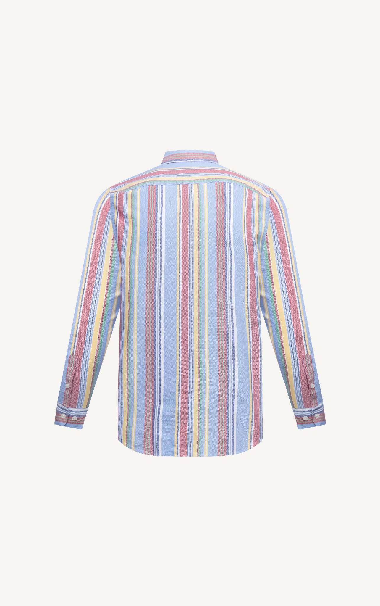 H300 FACTORY REGULAR FIT MULTI-COLORED VERTICAL STRIPED SHIRT - LIGHT BLUE