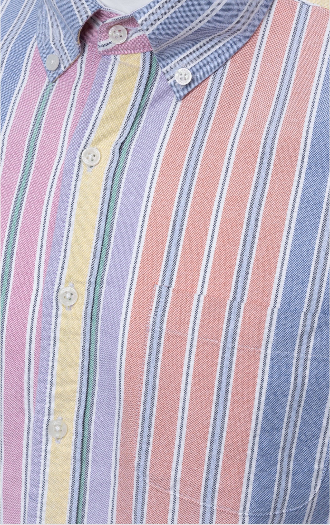 AG300 FACTORY REGULAR FIT MULTI-COLORED VERTICAL STRIPED SHIRT - YELLOW