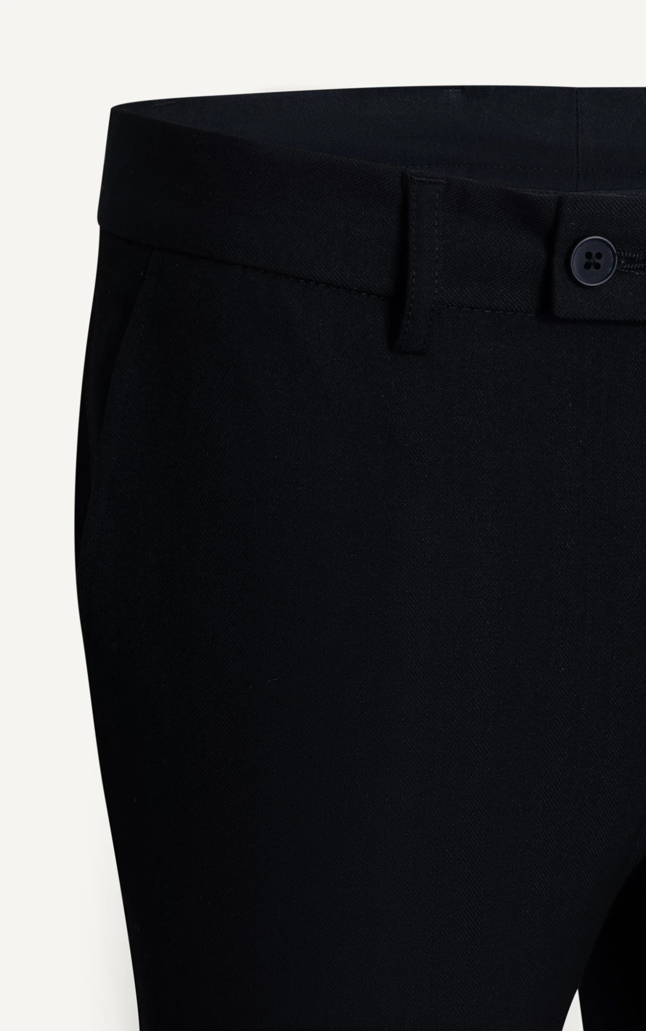 AG303 PREMIUM SLIMFIT SMART CASUAL TROUSERS - BLACK