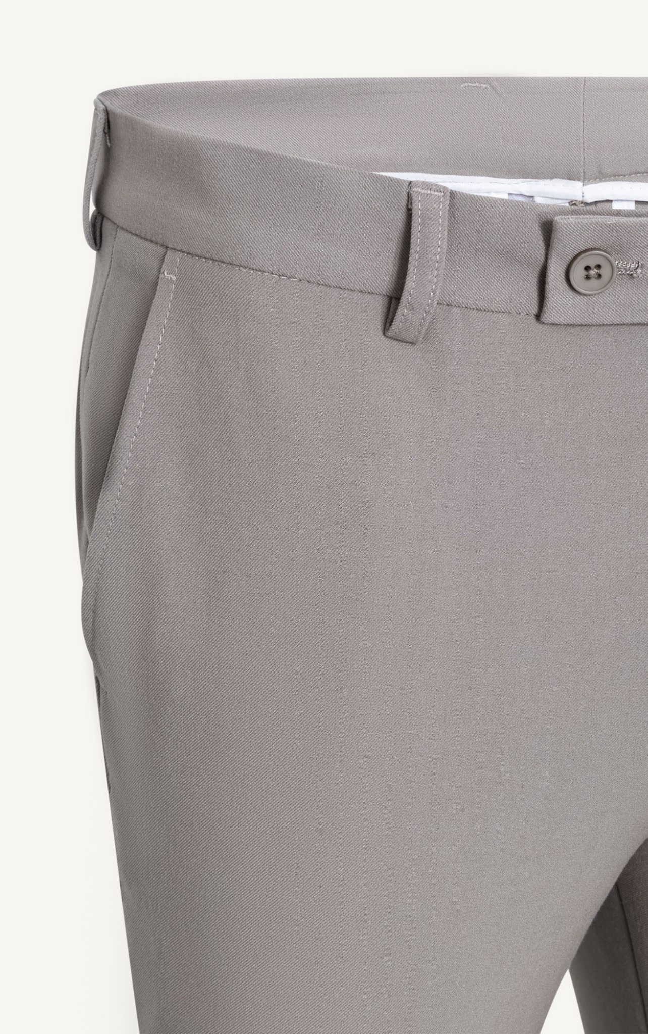 N56 PREMIUM SLIMFIT ESSENTIAL NEUTRAL LINE TROUSERS - LIGHT BROWN