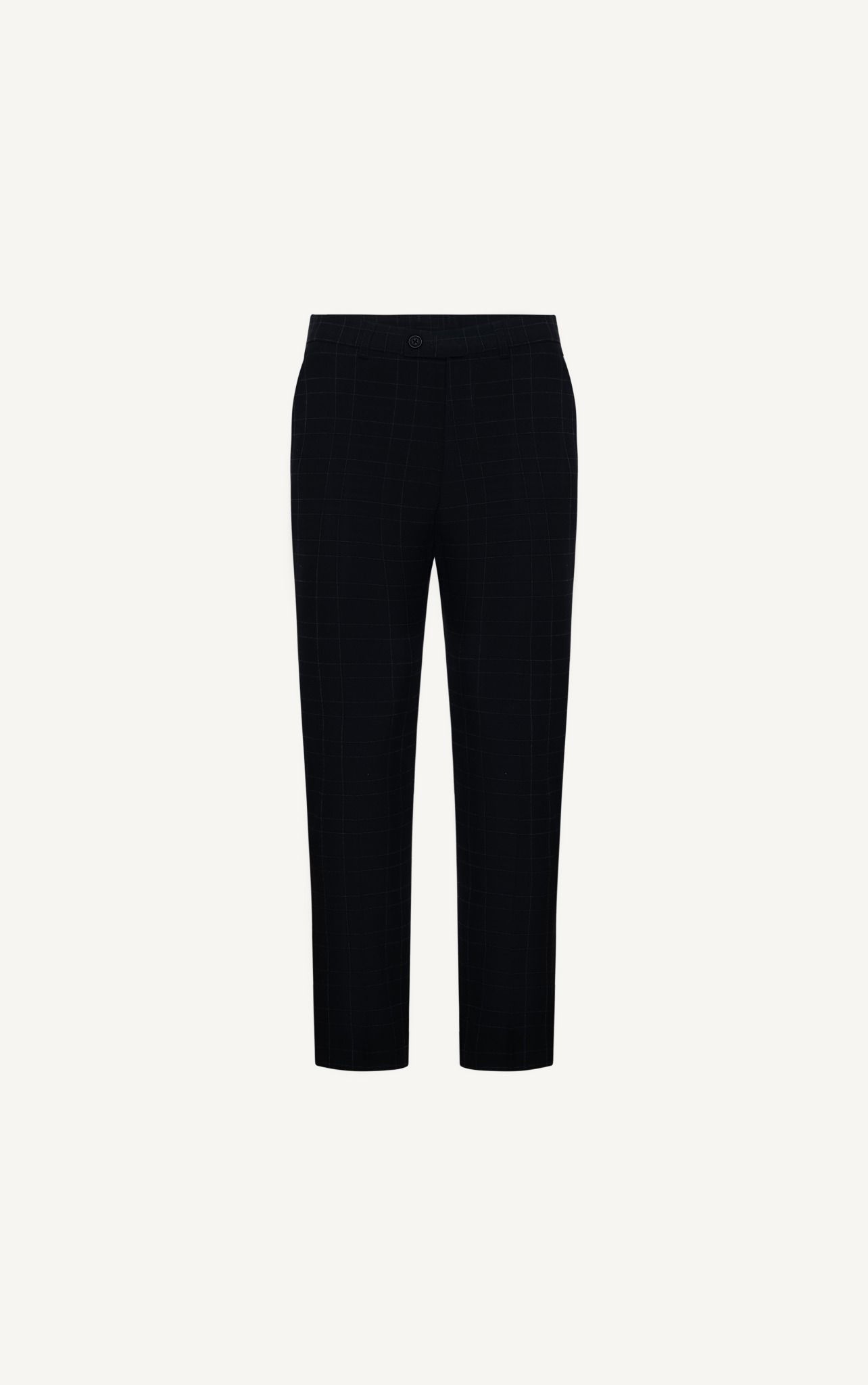  AG097 PREMIUM SLIMFIT CHECKED TROUSERS - BLACK 