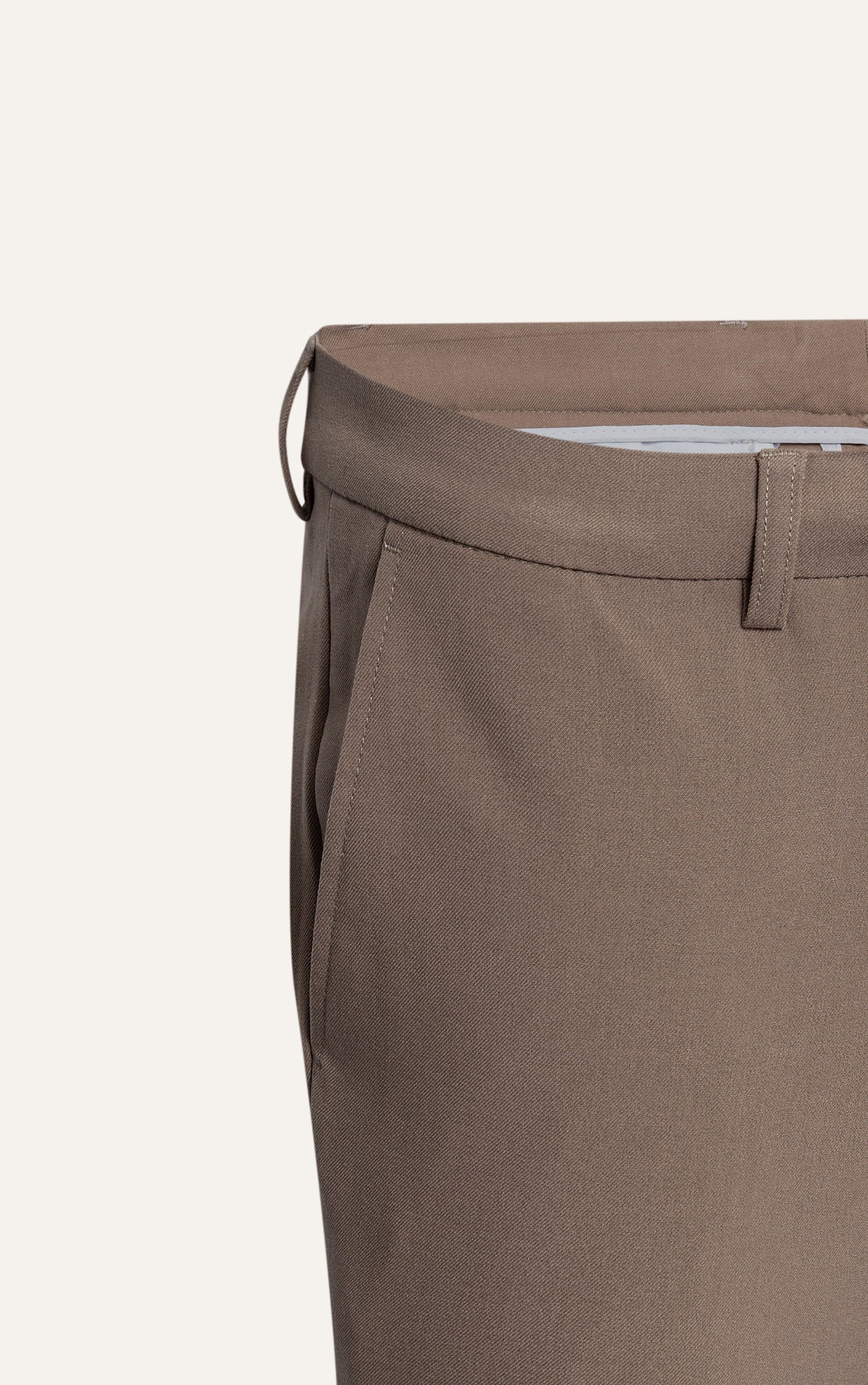 N56 PREMIUM SLIMFIT ESSENTIAL NEUTRAL LINE TROUSERS - BROWN