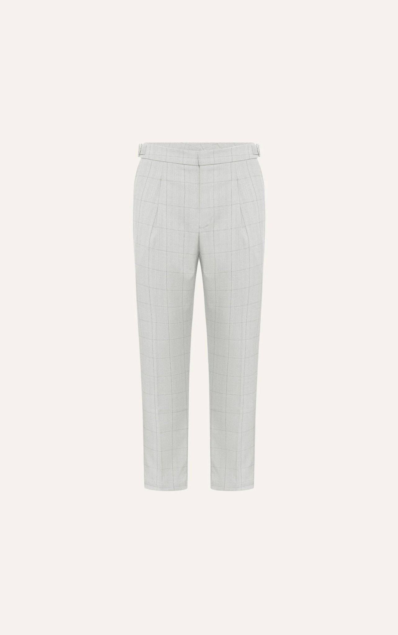  AG05 PREMIUM SLIMFIT SIDETAB TROUSERS - OFF WHITE 