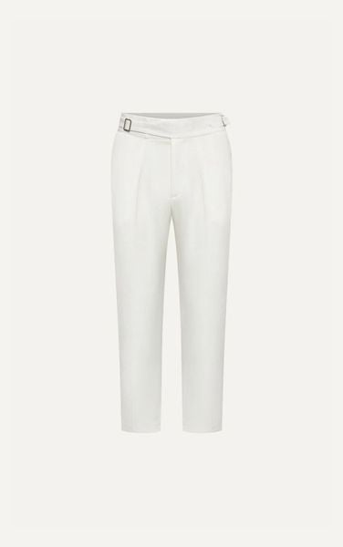  AG516 PREMIUM SLIMFIT SIDETAB TROUSERS - WHITE
