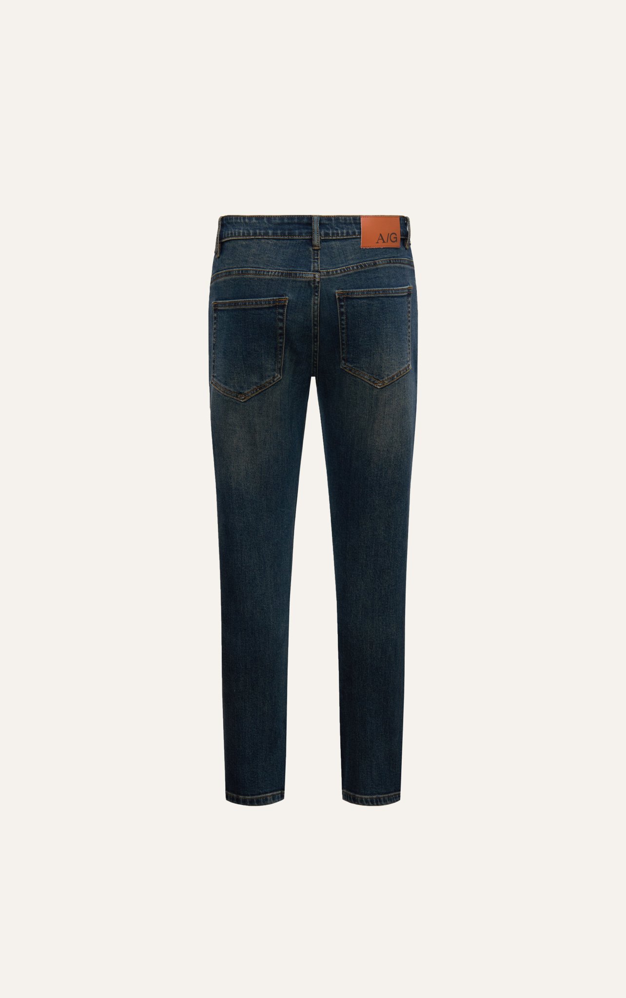 AG62 PREMIUM SLIMFIT JEANS WITH LABEL - DARK BLUE