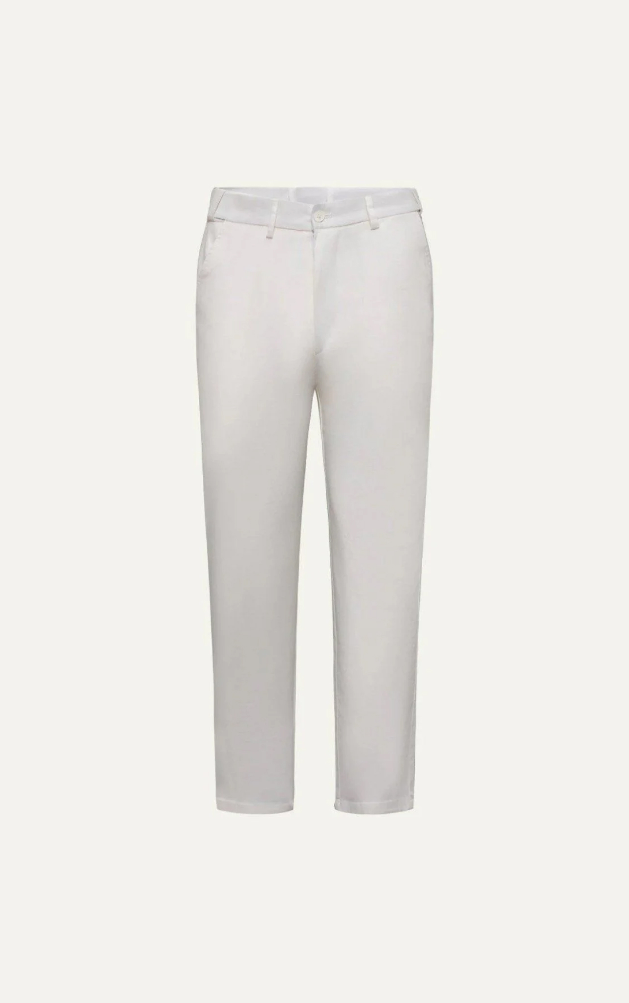 AG509 PREMIUM SLIMFIT ELASTIC WAIST KHAKI TROUSERS - WHITE