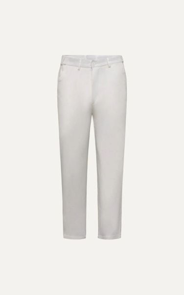  AG509 PREMIUM SLIMFIT ELASTIC WAIST KHAKI TROUSERS - WHITE