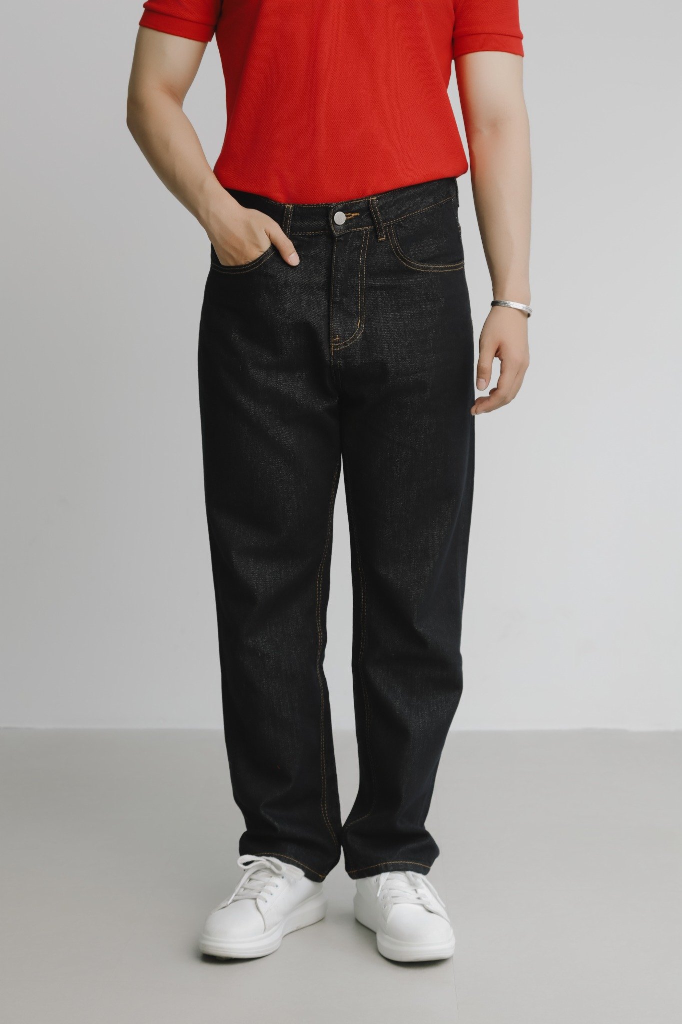 AG66 PREMIUM REGULAR FIT RELAX JEANS - DARK BLUE