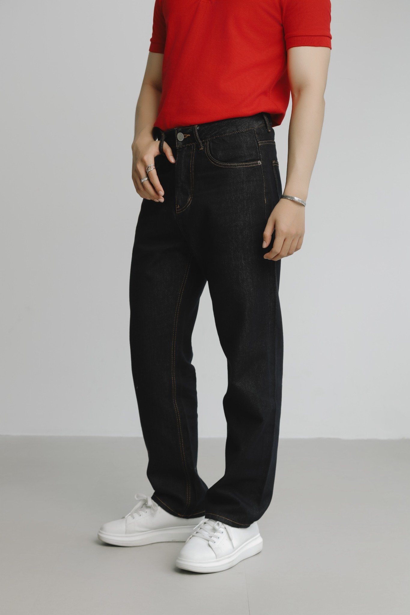 AG66 PREMIUM REGULAR FIT RELAX JEANS - DARK BLUE