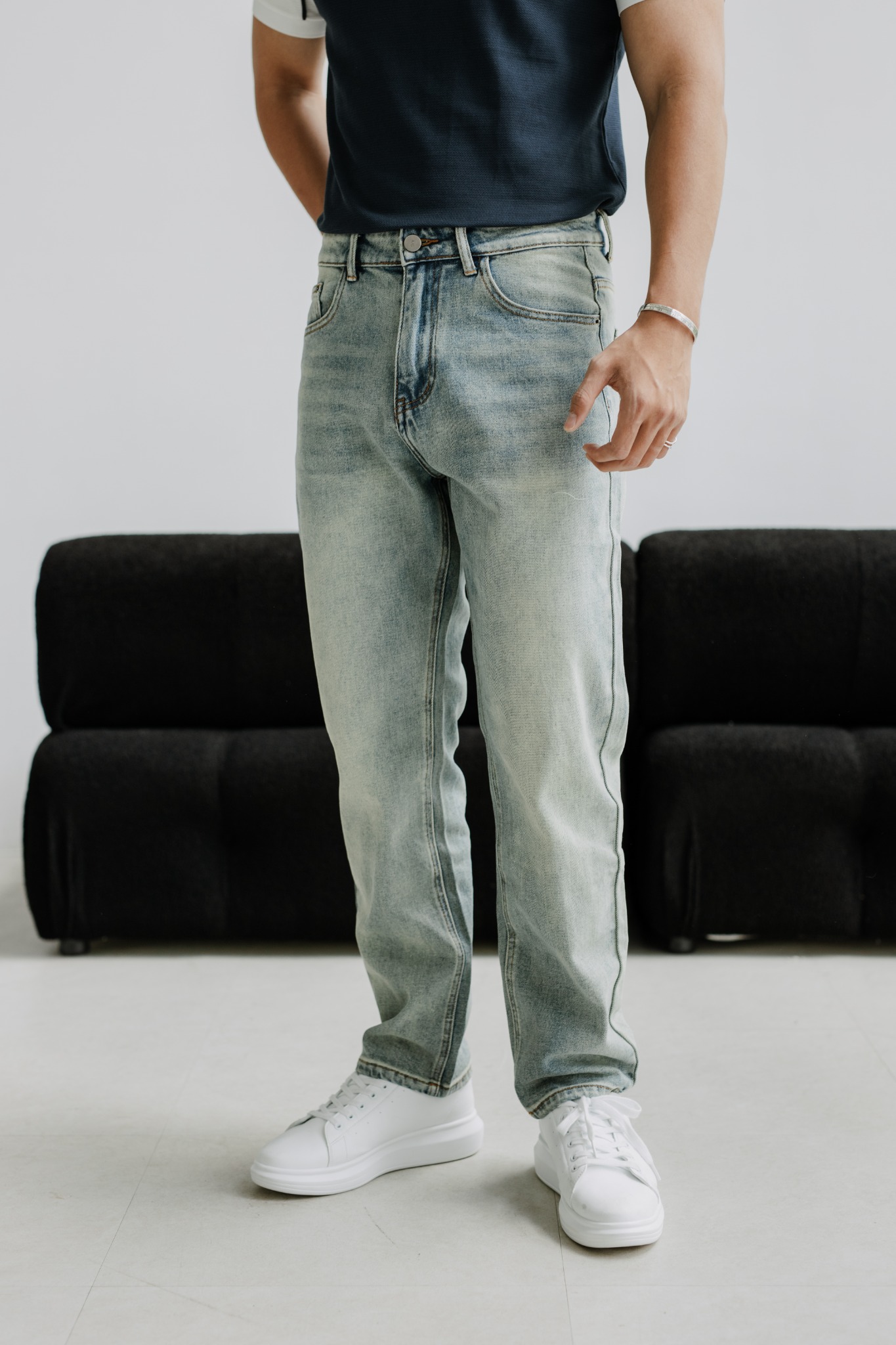 AG58 PREMIUM SLIMFIT MODERN LOOK INDIGO NEW JEANS - LIGHT BLUE