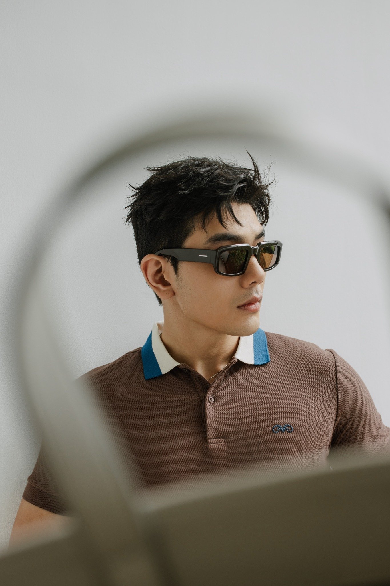 AG880 PREMIUM SLIMFIT POLO - BROWN