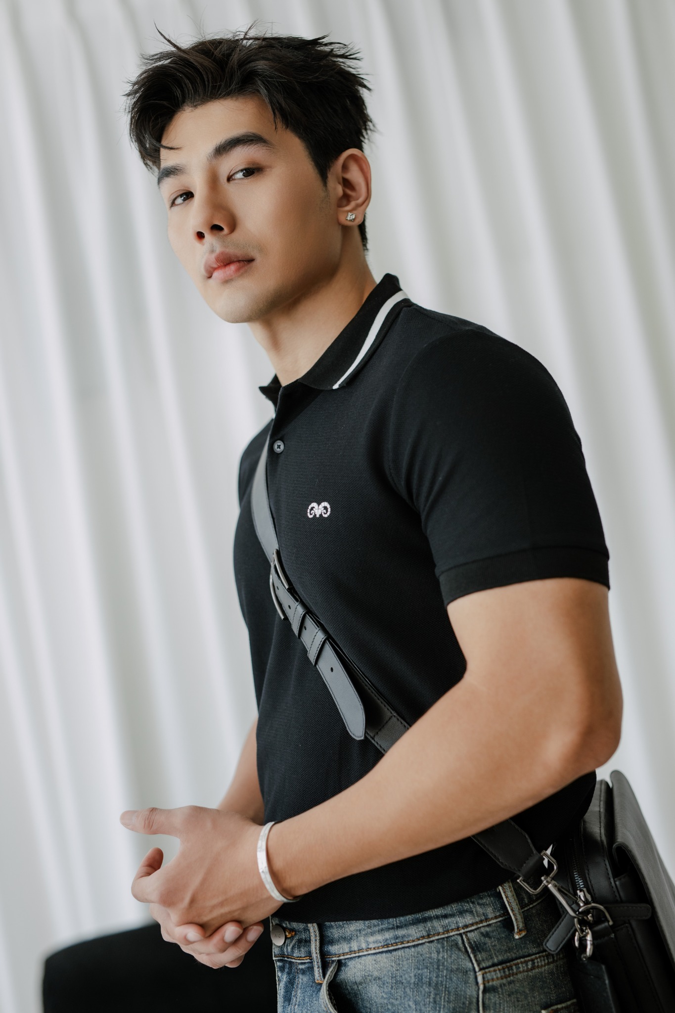 AG81 PREMIUM SLIMFIT POLO - BLACK