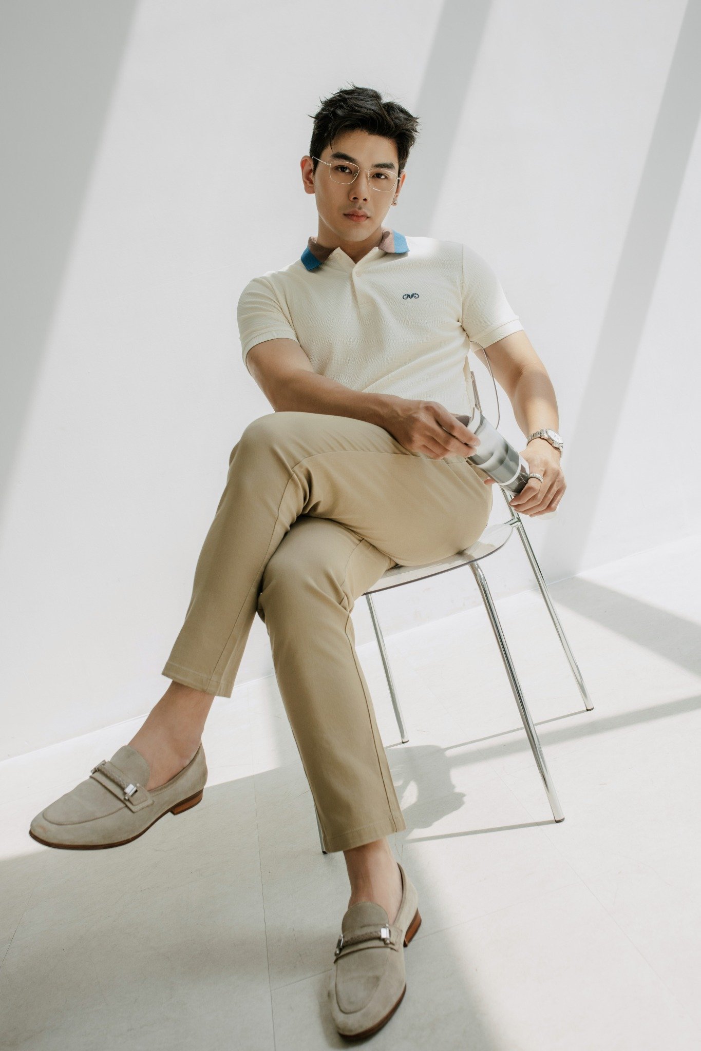 F1 FACTORY SLIMFIT KHAKI TROUSERS - BROWN