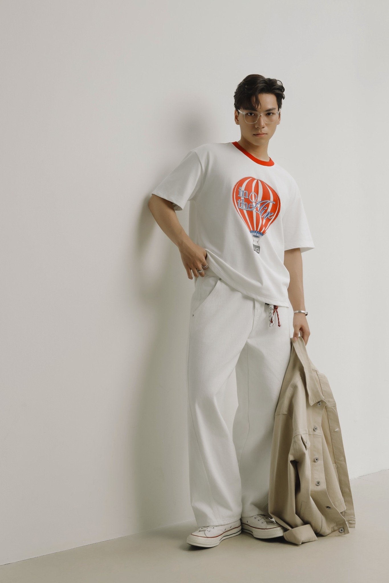 TA47 FACTORY LOOSE FIT JEANS - WHITE