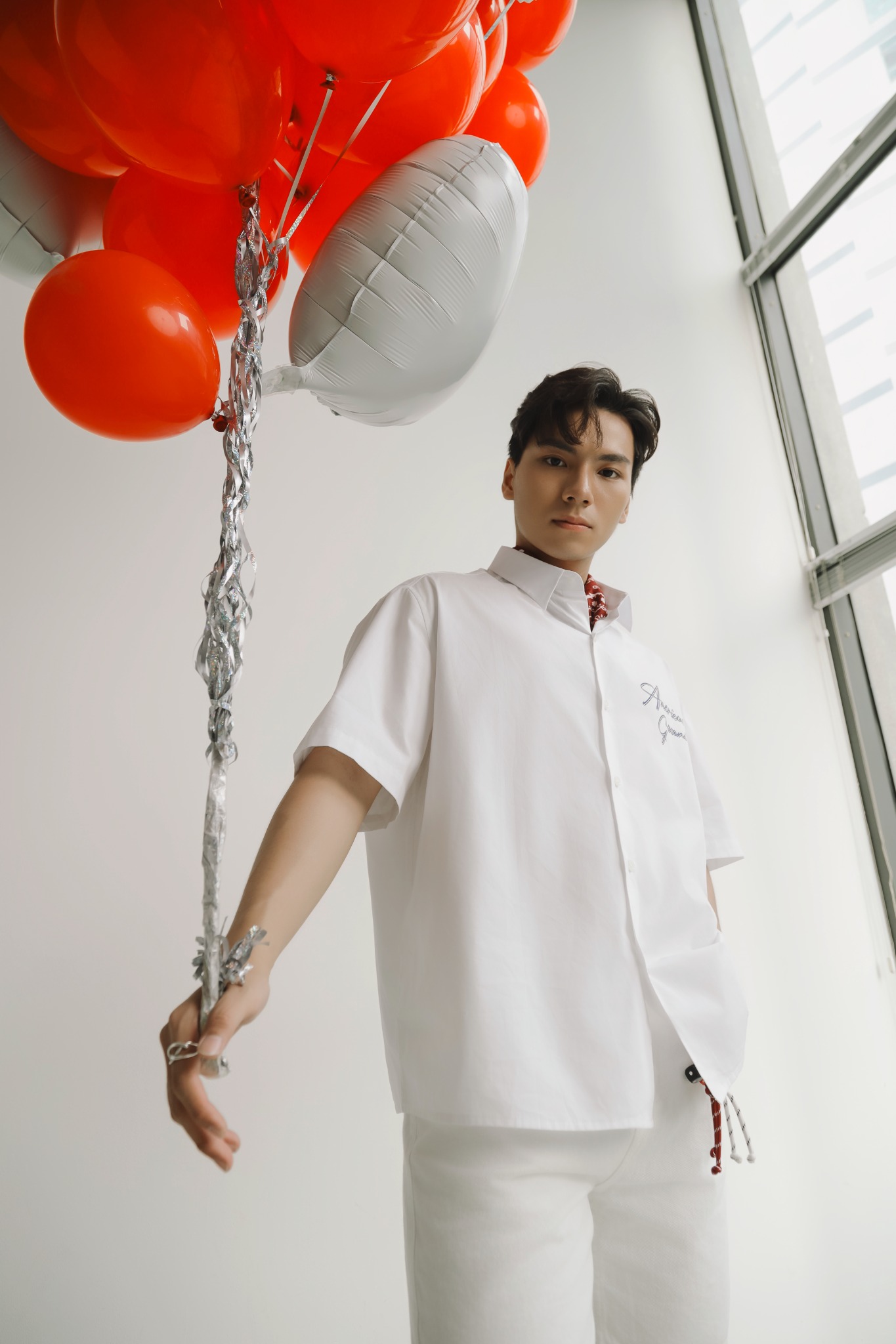 AG541 PREMIUM BOXY LOOSE FIT SHORT SLEEVE SHIRT - WHITE