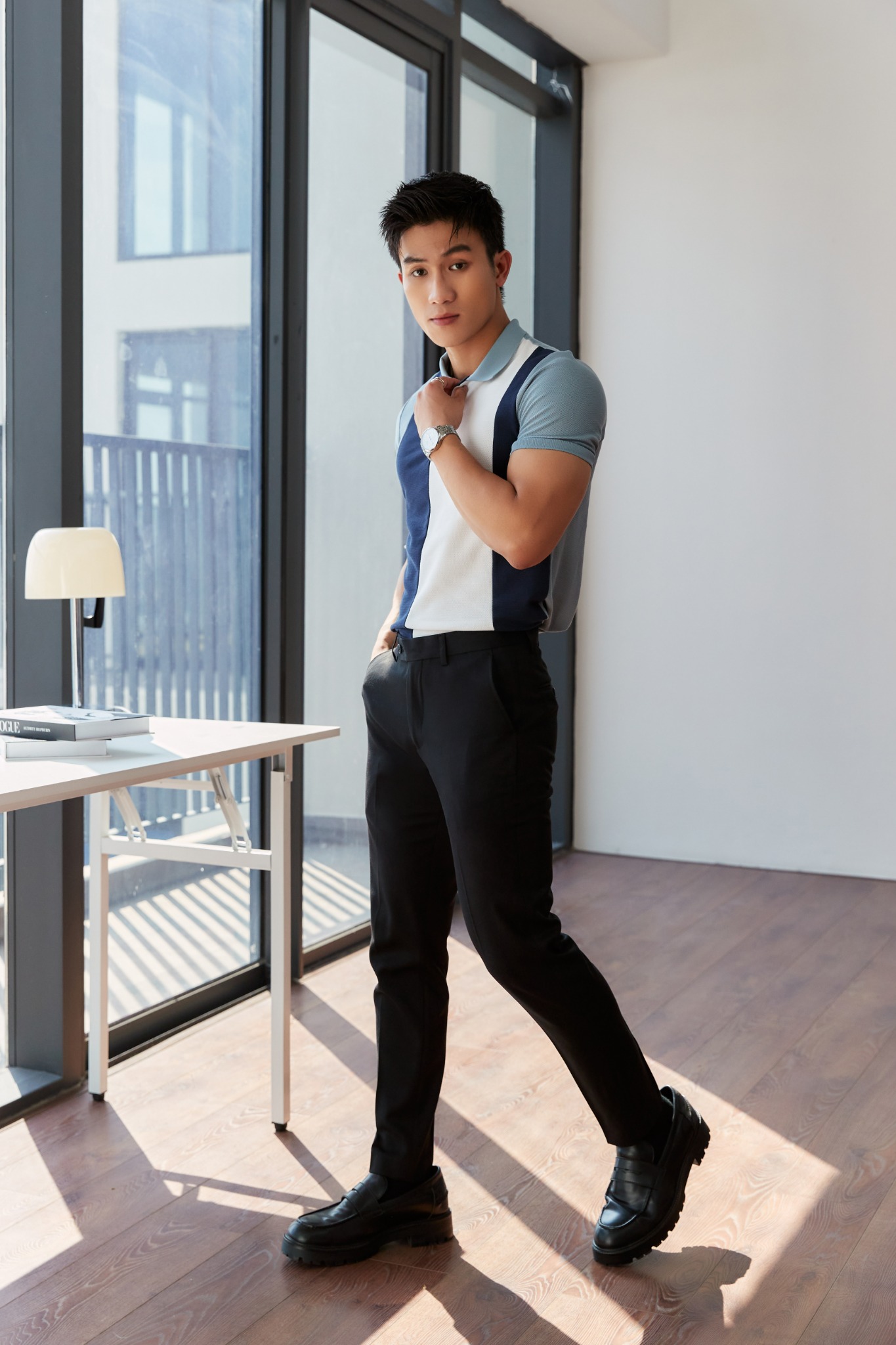 AGP3 PREMIUM SLIMFIT TROUSERS - BLACK