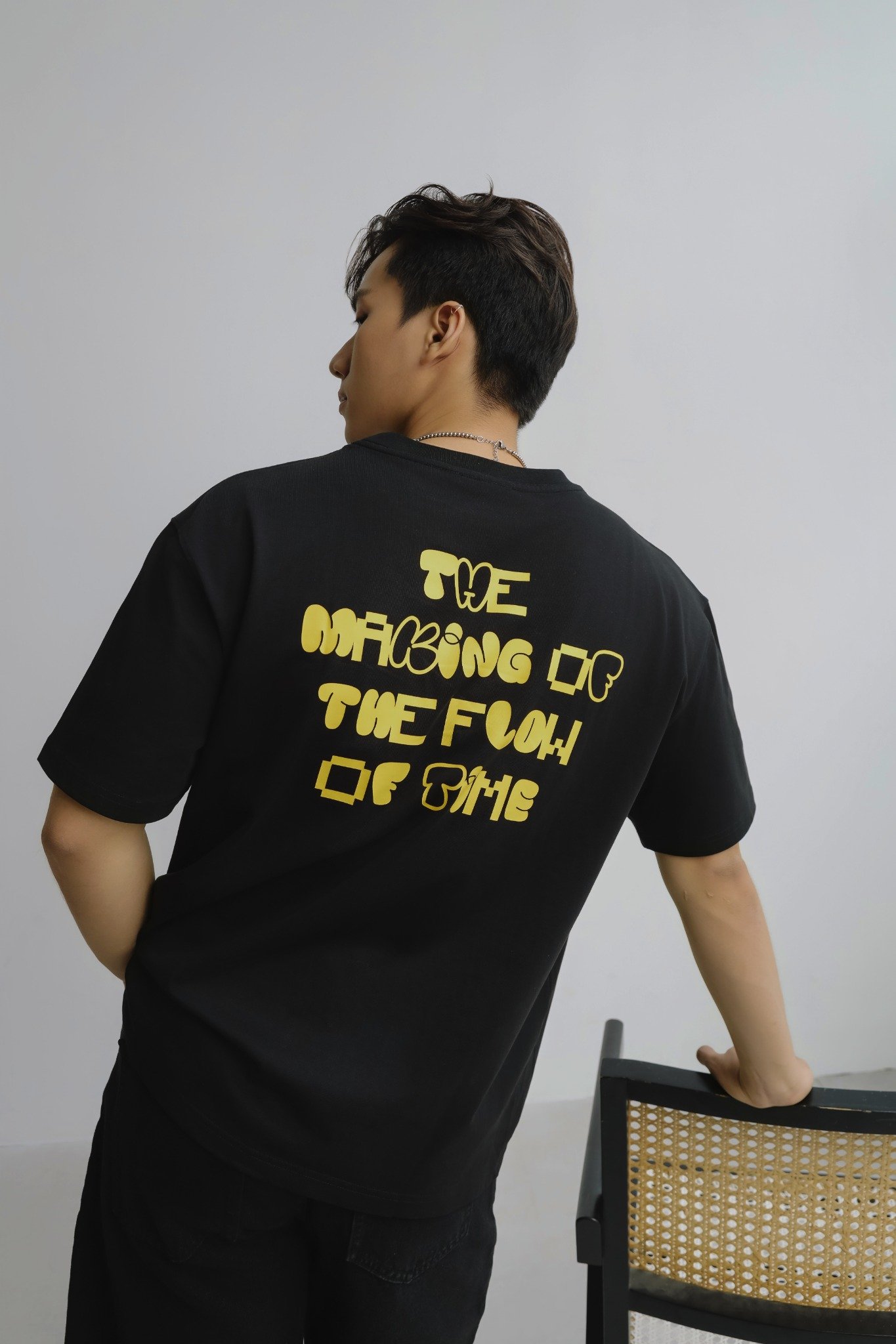AG06 STUDIO LOOSE FIT PRINTED TFOT T-SHIRT - BLACK