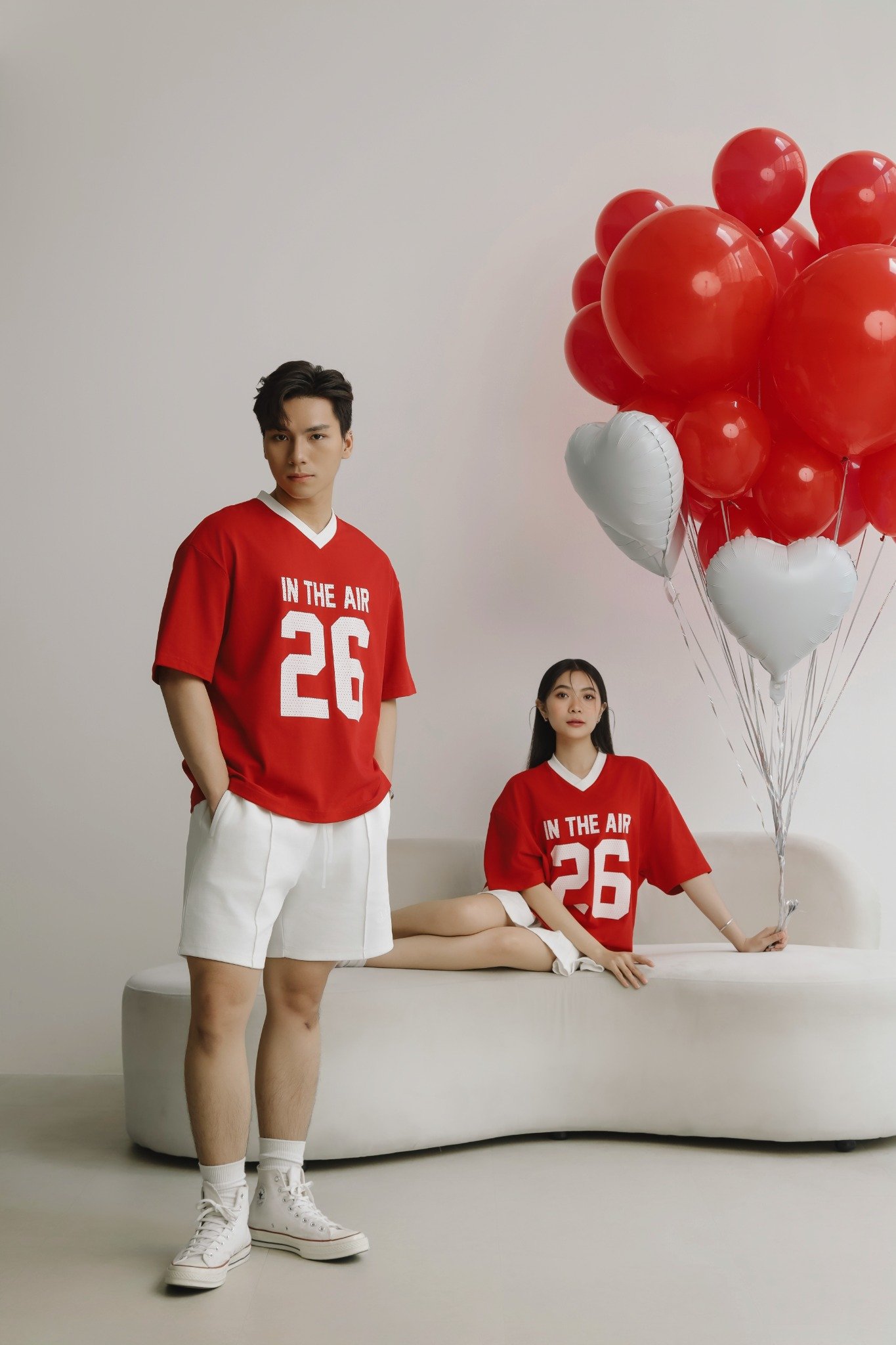 AG06 STUDIO LOOSE FIT LOGO T-SHIRT - RED