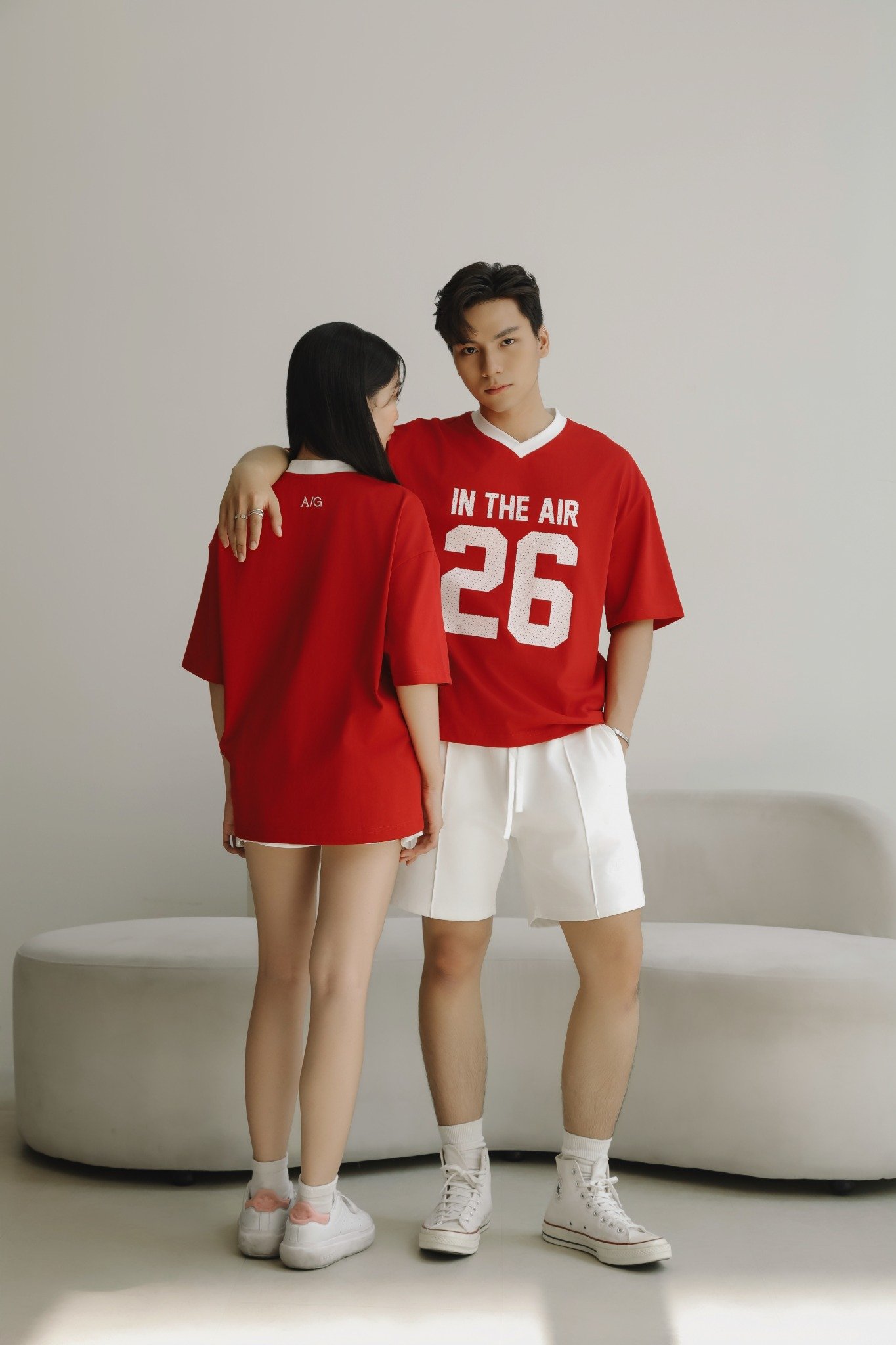 AG07 STUDIO LOOSE FIT BASIC SHORT - WHITE