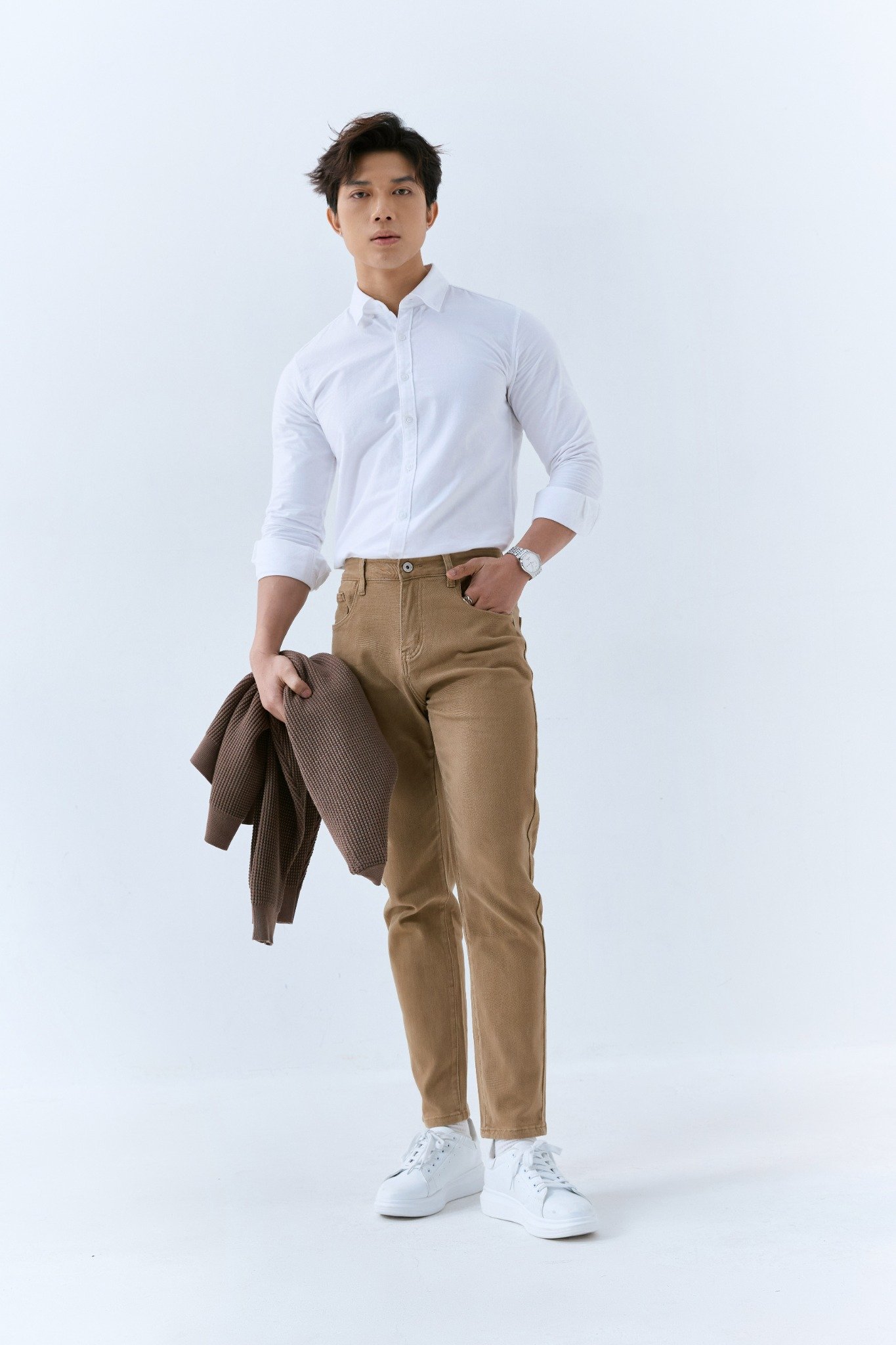 AG17 PREMIUM SLIMFIT DENIM JEANS - BROWN