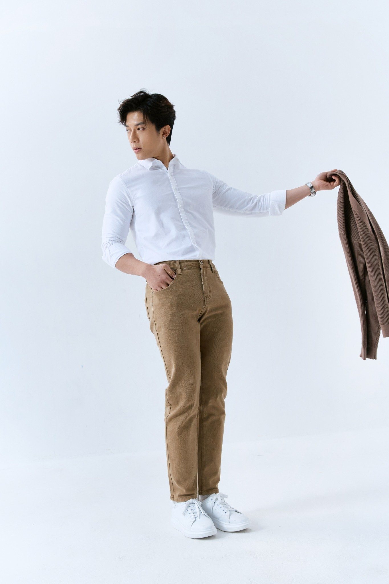 AG17 PREMIUM SLIMFIT DENIM JEANS - BROWN