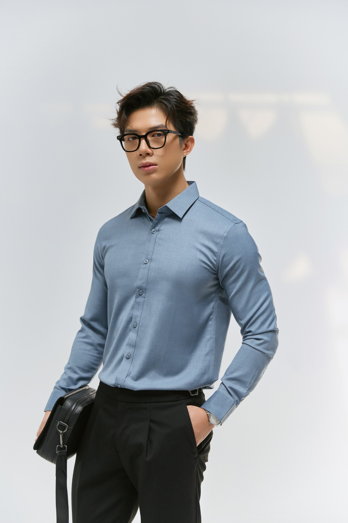 AG51 PREMIUM SLIMFIT NEW SHIRT - LIGHT BLUE