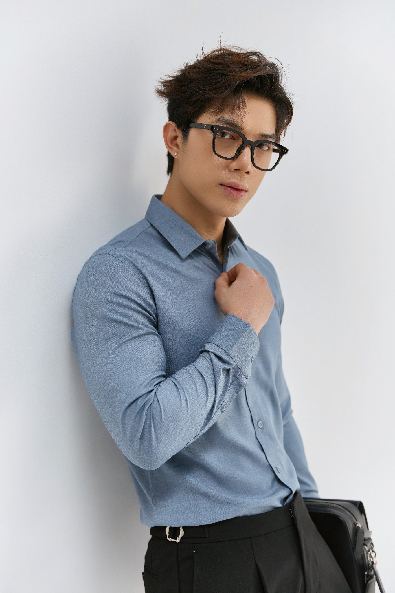 AG51 PREMIUM SLIMFIT SHIRT - DARK BLUE
