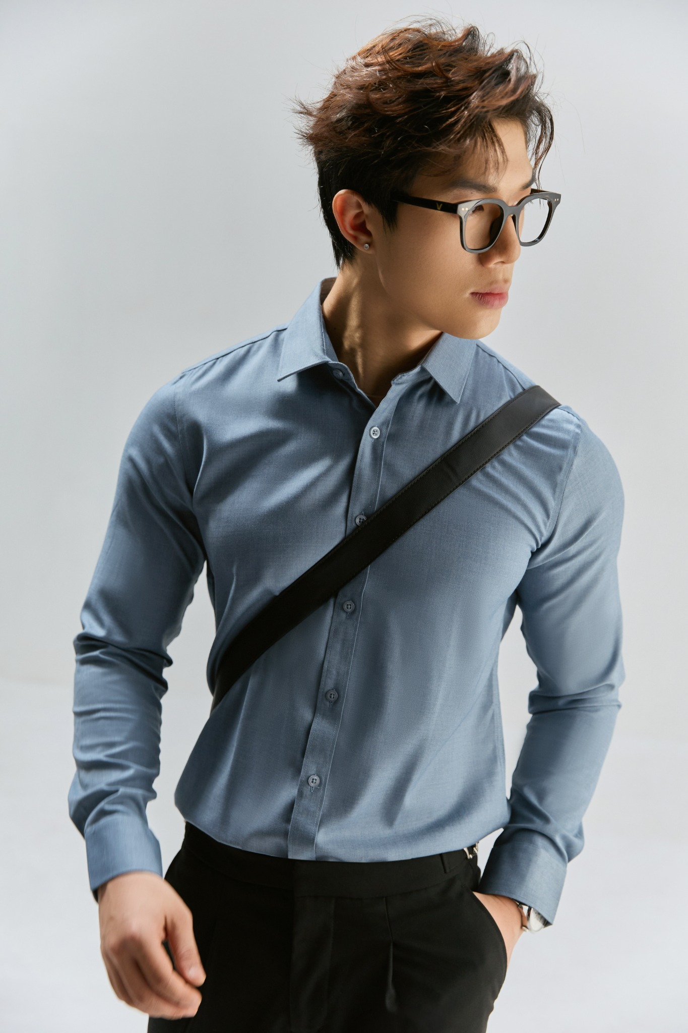 AG51 PREMIUM SLIMFIT NEW SHIRT - LIGHT BLUE