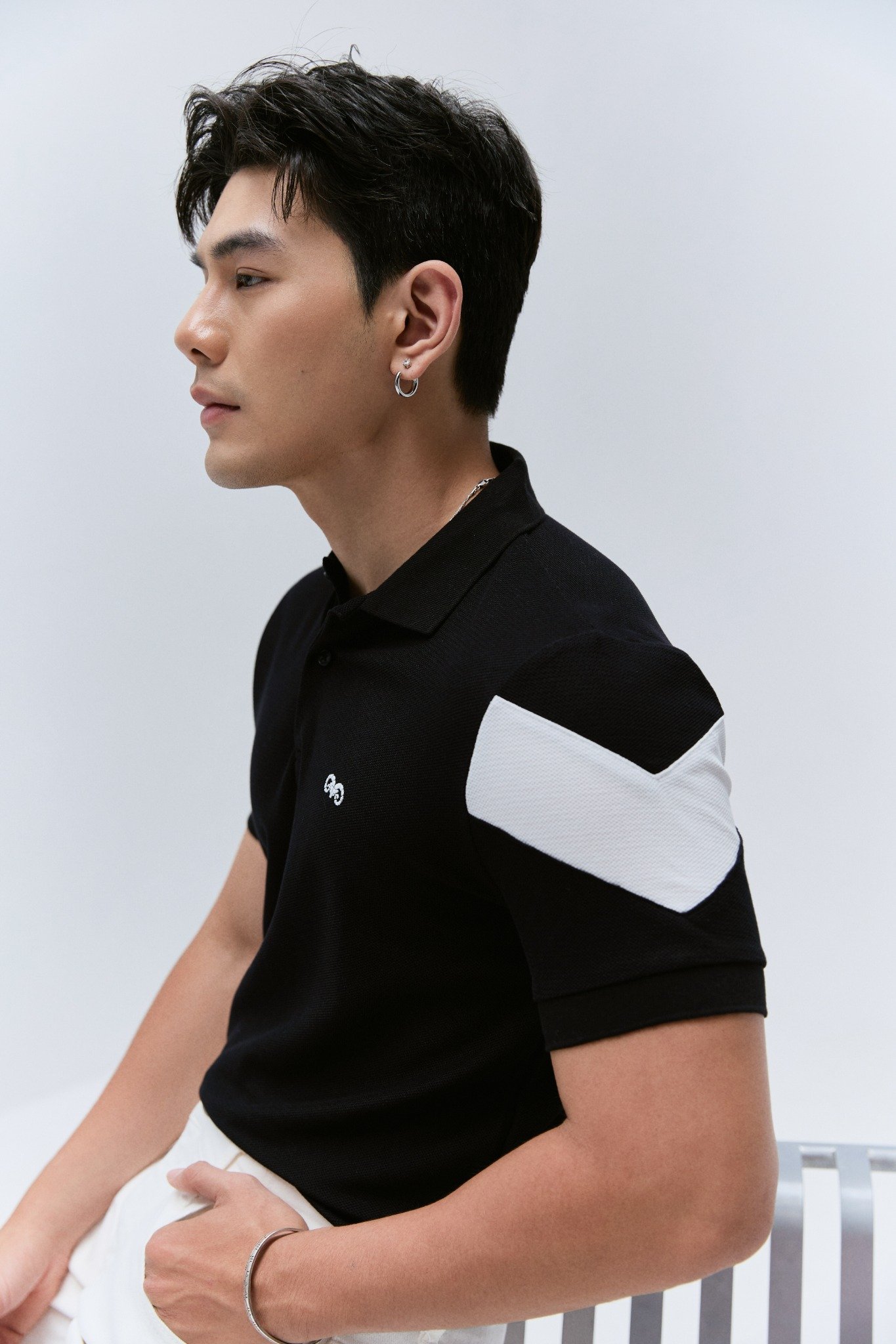 AG77 PREMIUM SLIMFIT POLO - BLACK