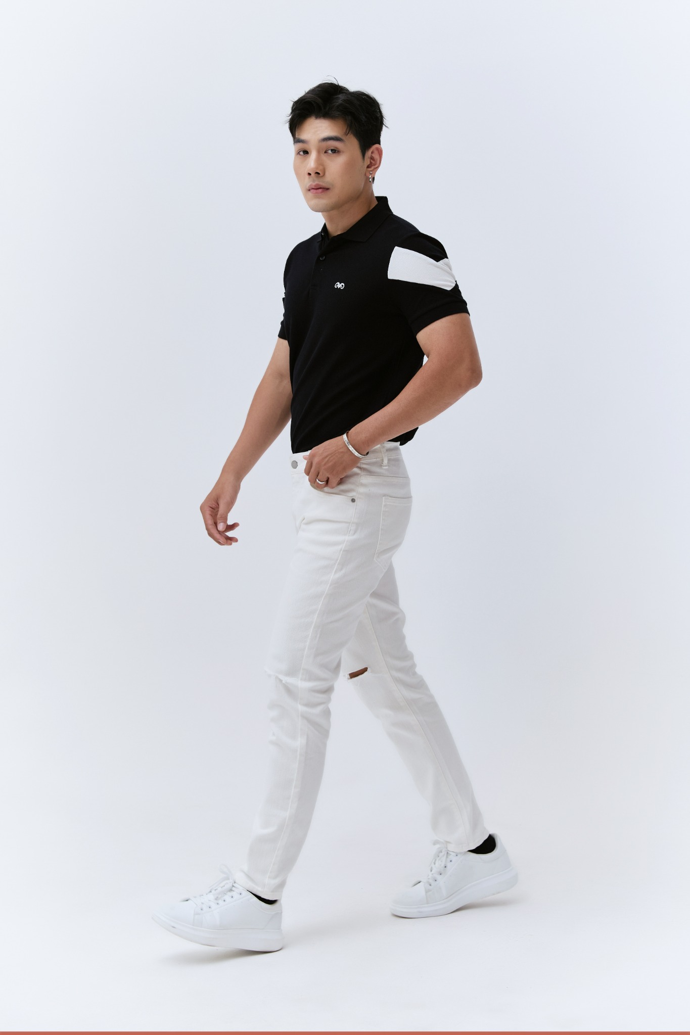 AG77 PREMIUM SLIMFIT POLO - BLACK