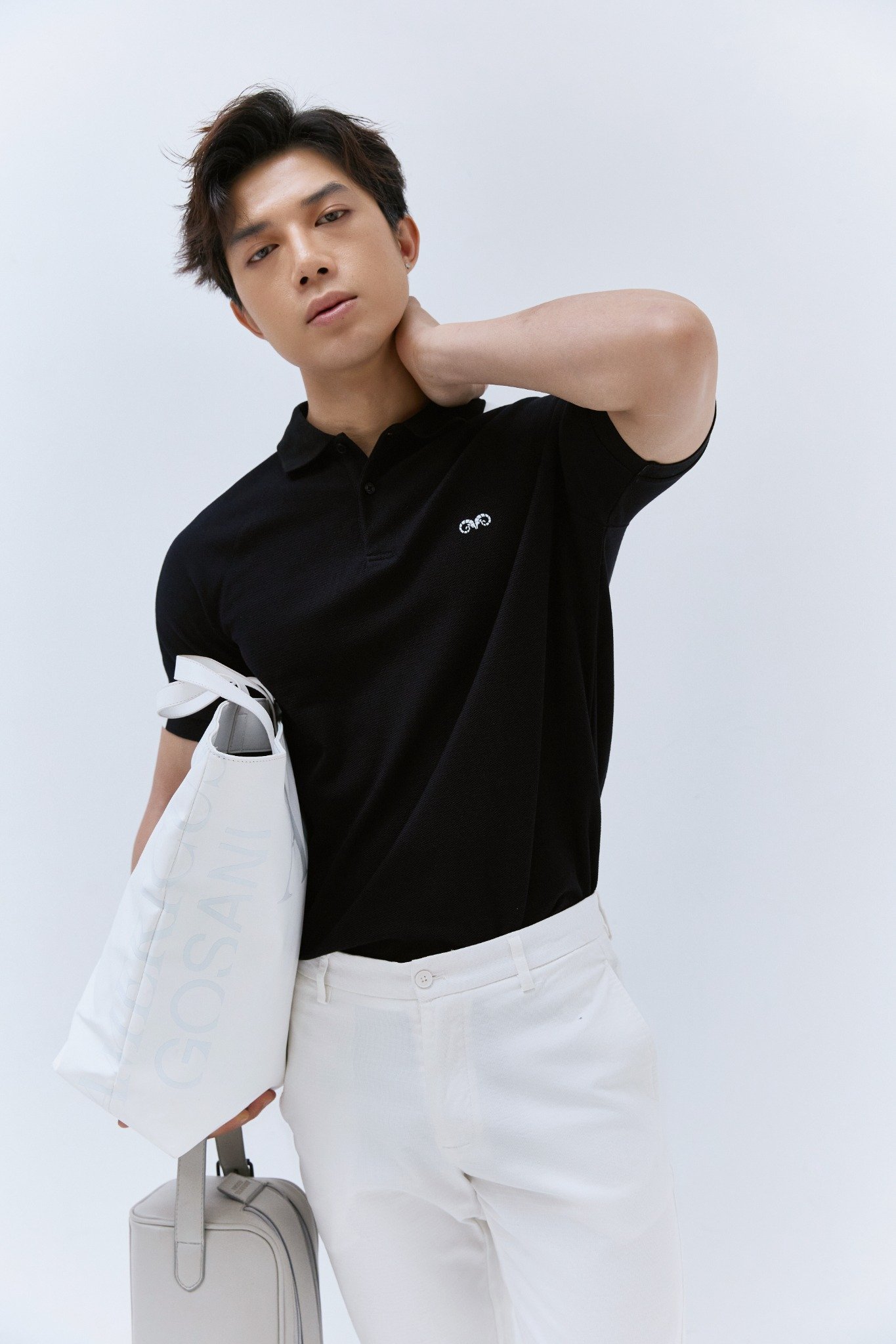 AG76 PREMIUM SLIMFIT POLO - BLACK