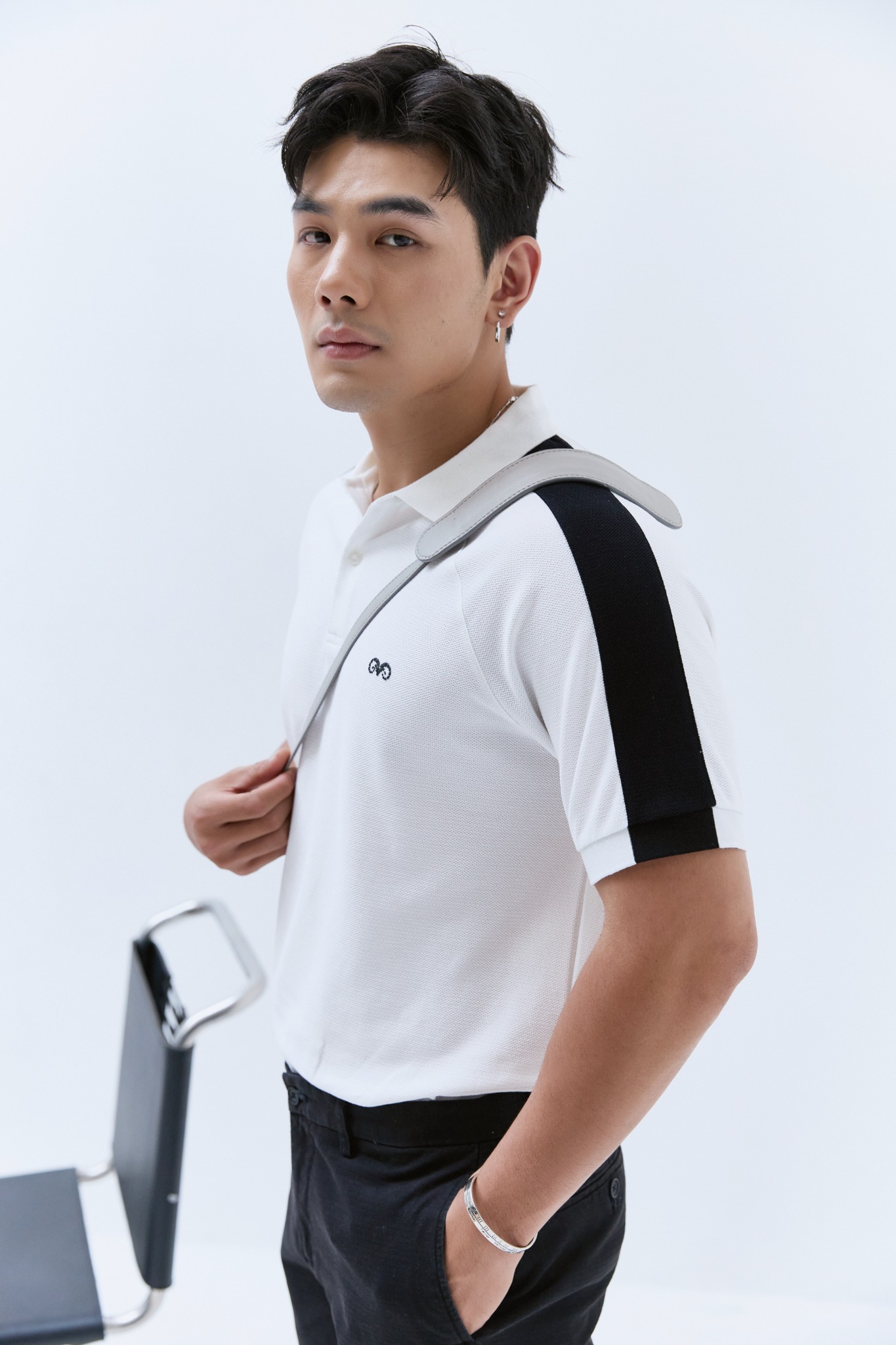 AG76 PREMIUM SLIMFIT POLO - WHITE