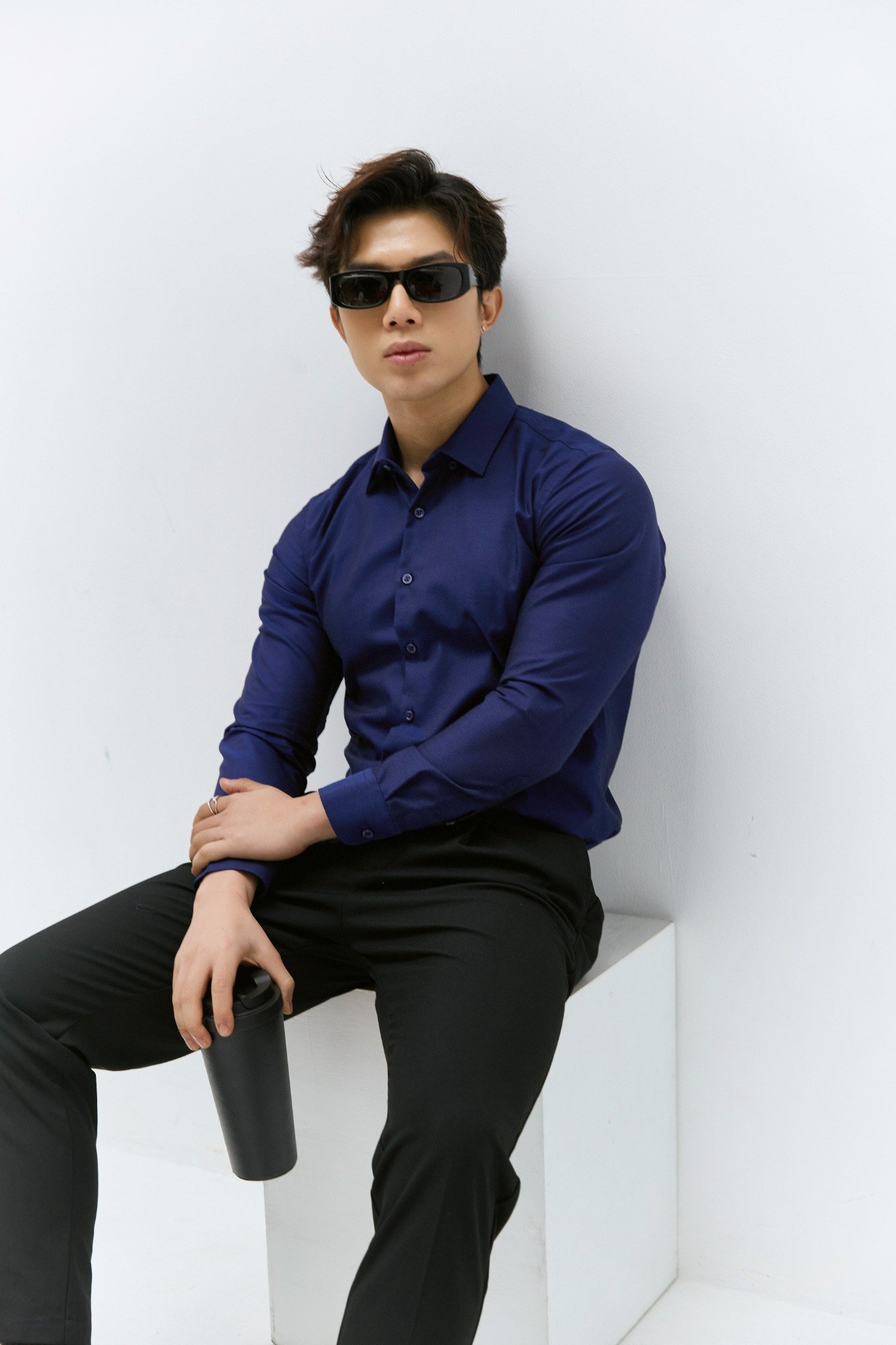 AG52 PREMIUM SLIMFIT SHIRT - DARK BLUE