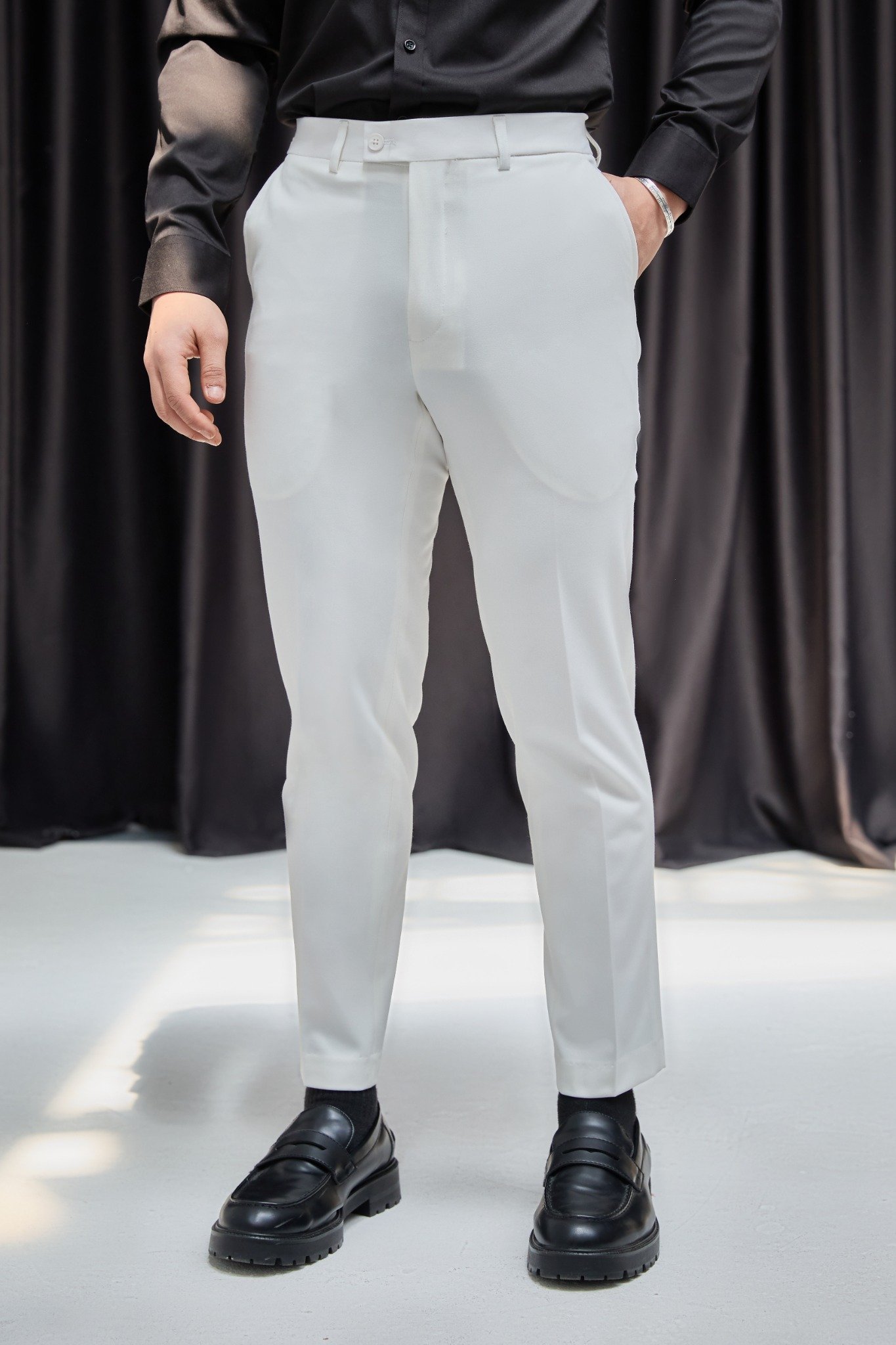 AG305 PREMIUM SLIMFIT TROUSERS - WHITE