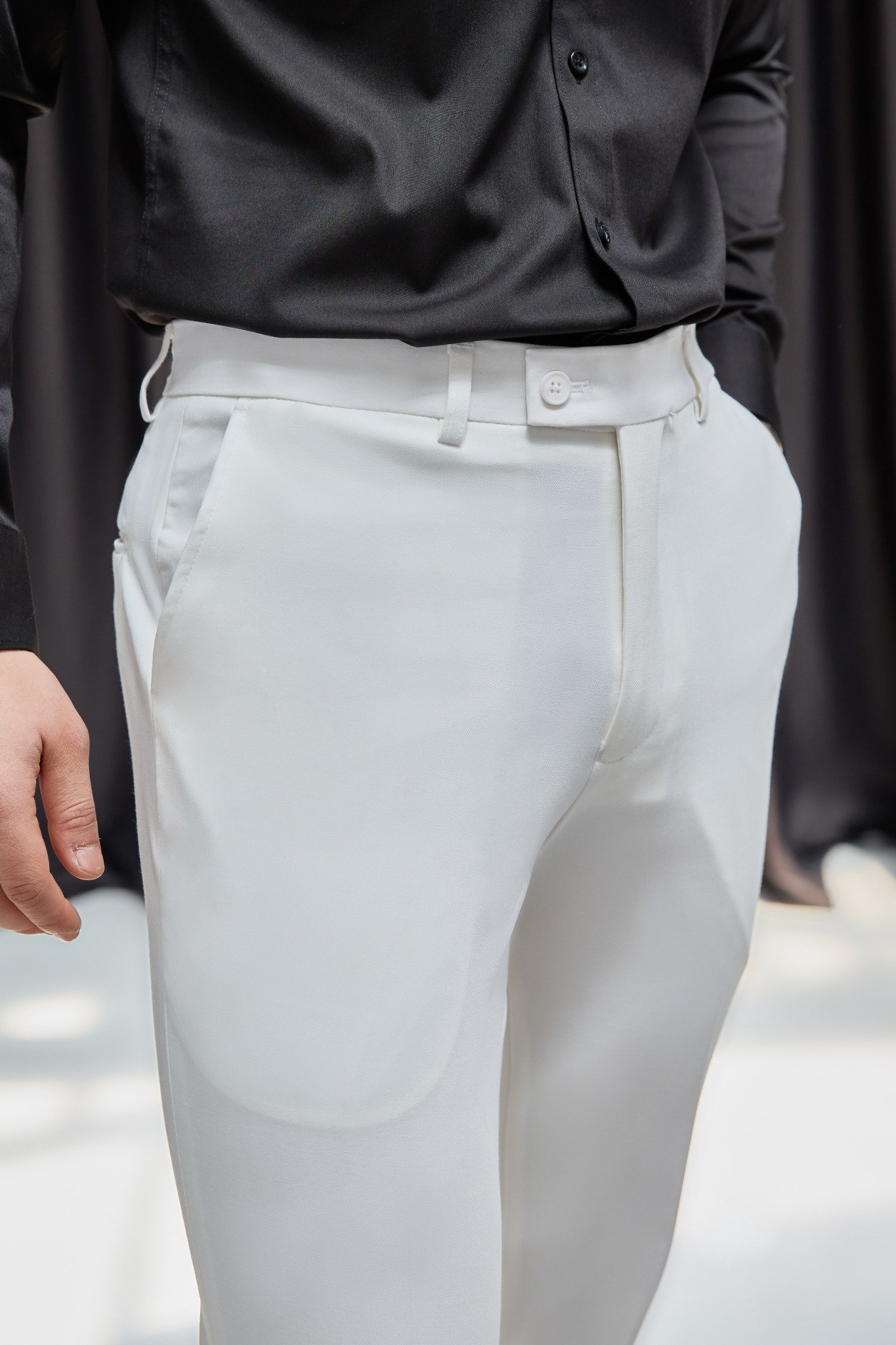 AG305 PREMIUM SLIMFIT TROUSERS - WHITE