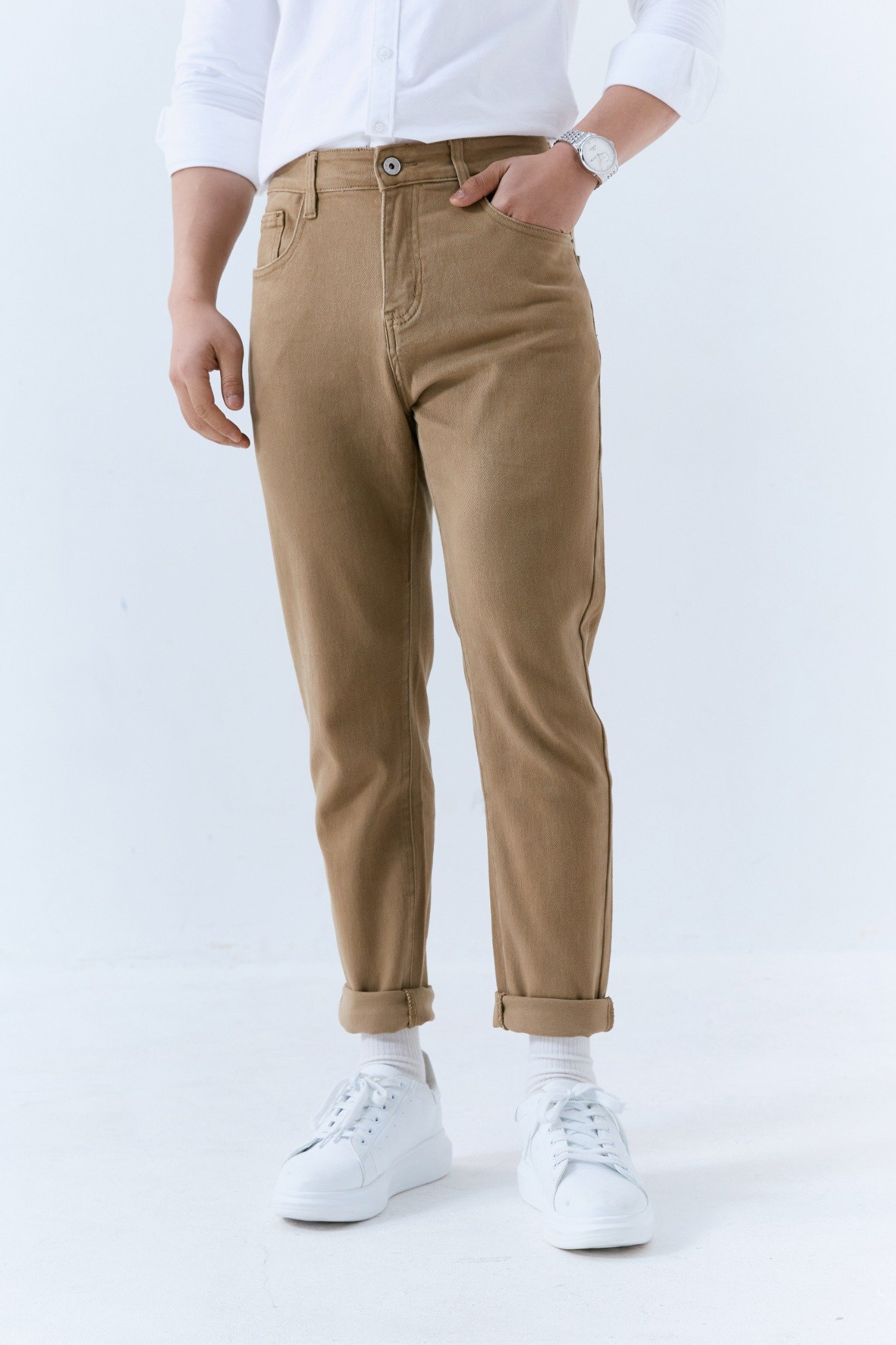 AG17 PREMIUM SLIMFIT DENIM JEANS - BROWN