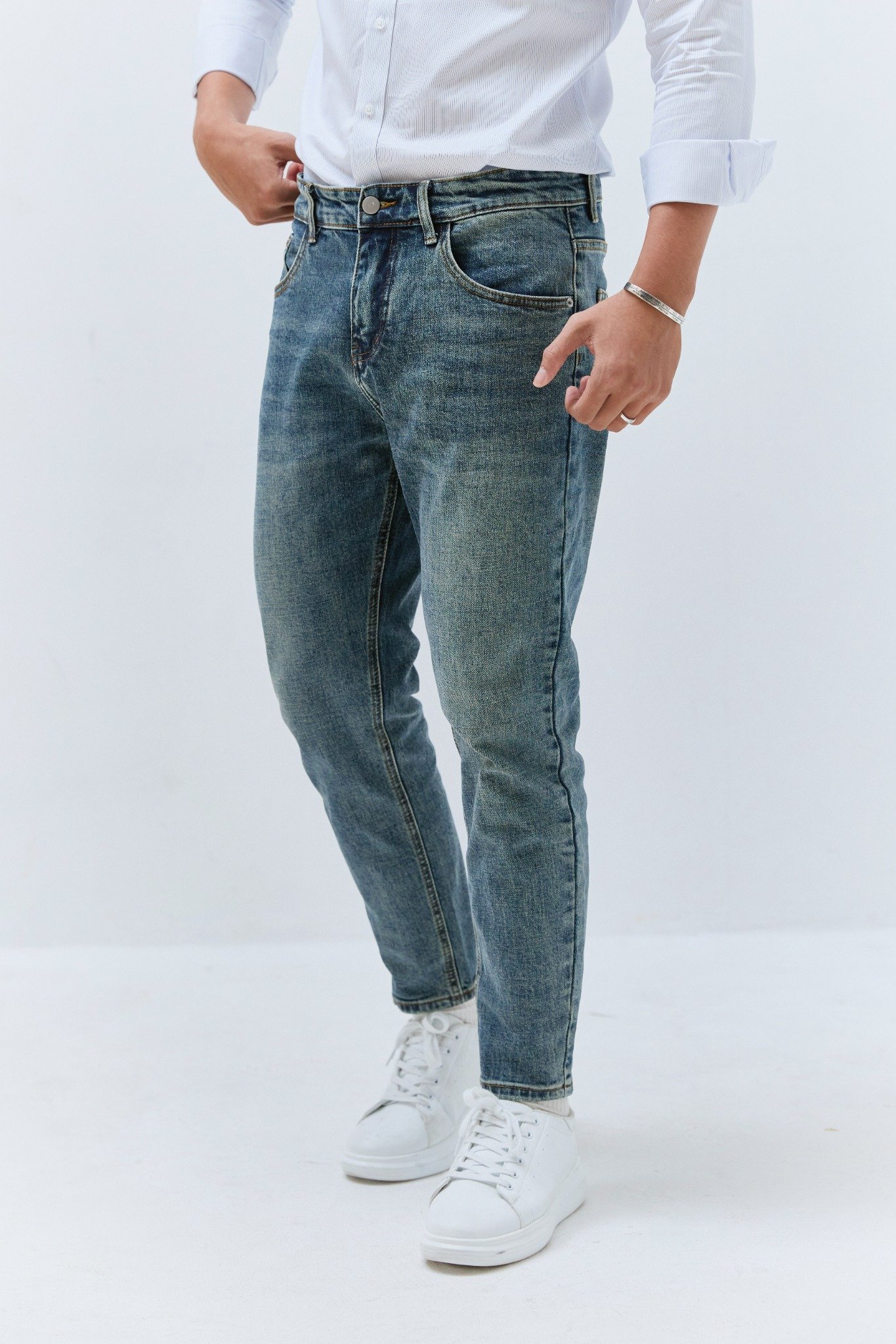 AG237 PREMIUM SLIMFIT NEW MODERN LOOK INDIGO JEANS - DARK BLUE