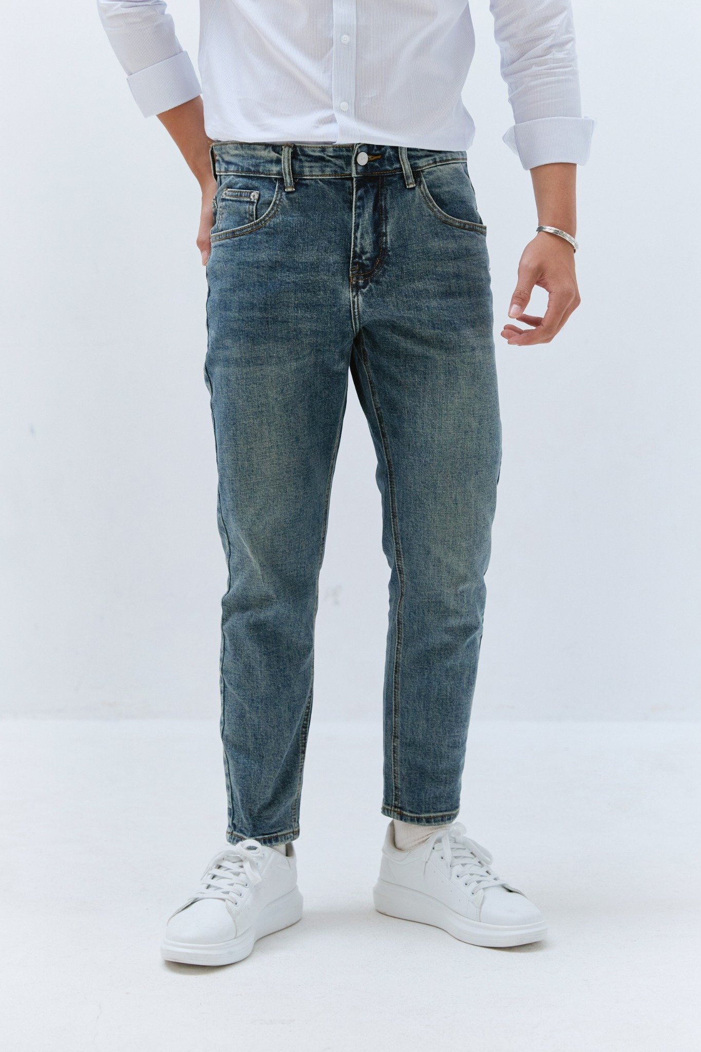 AG237 PREMIUM SLIMFIT NEW MODERN LOOK INDIGO JEANS - DARK BLUE