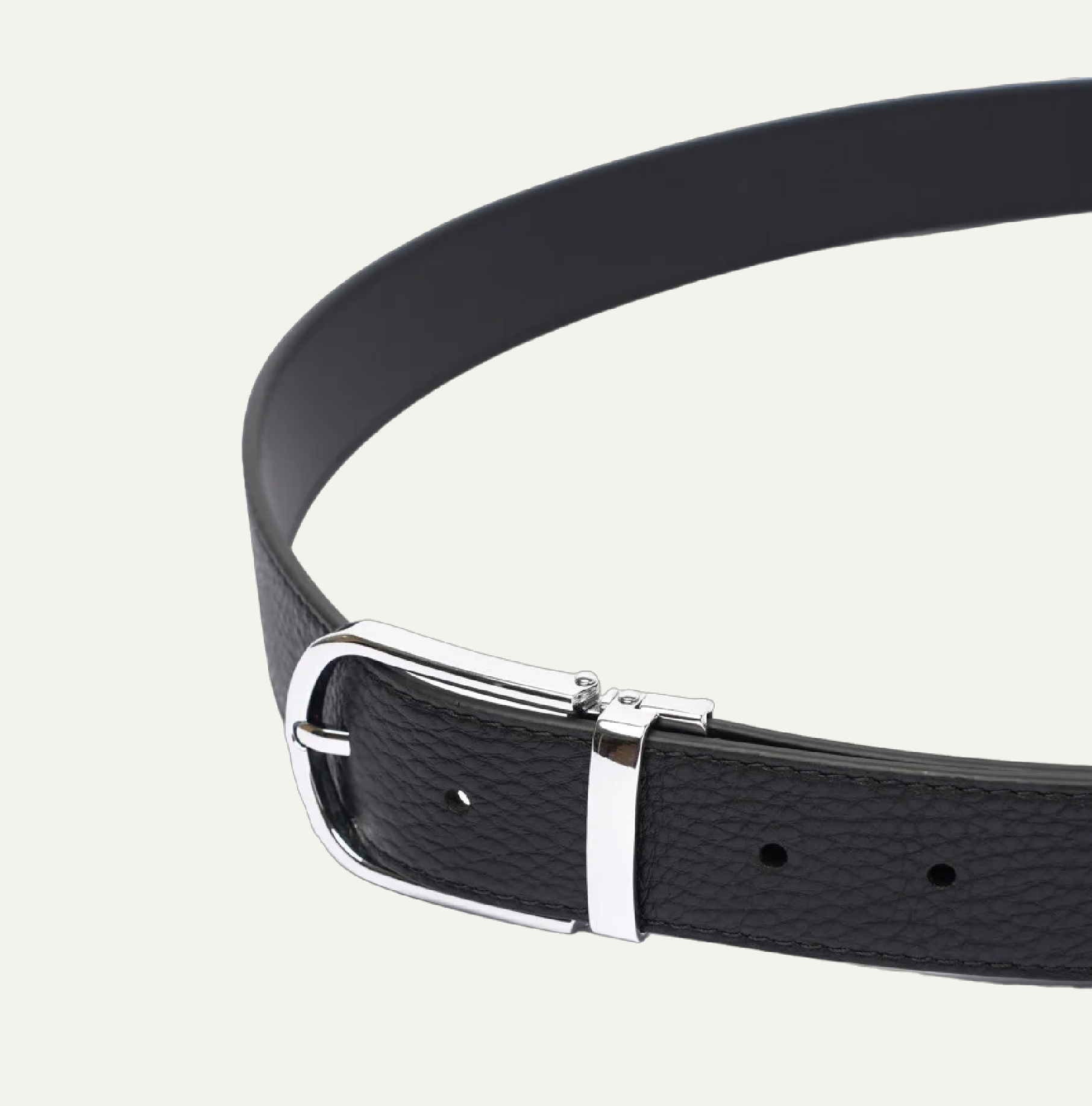 AG LEATHER BELTS - OVAL SILVER HEAD