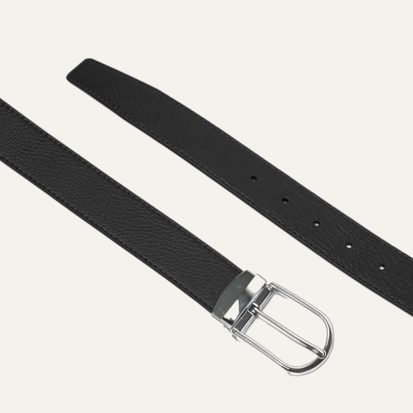 AG LEATHER BELTS - OVAL SILVER HEAD