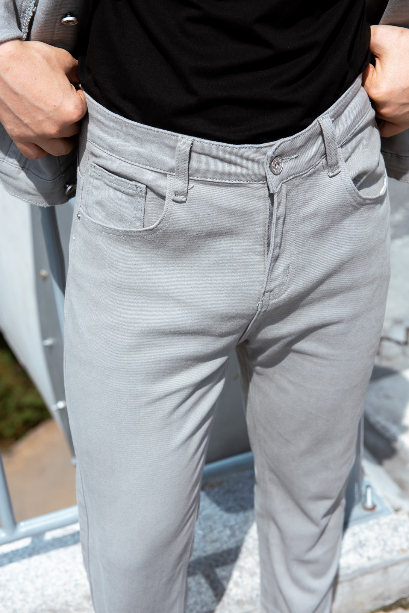 AG15 PREMIUM SLIMFIT DENIM JEANS - GREY