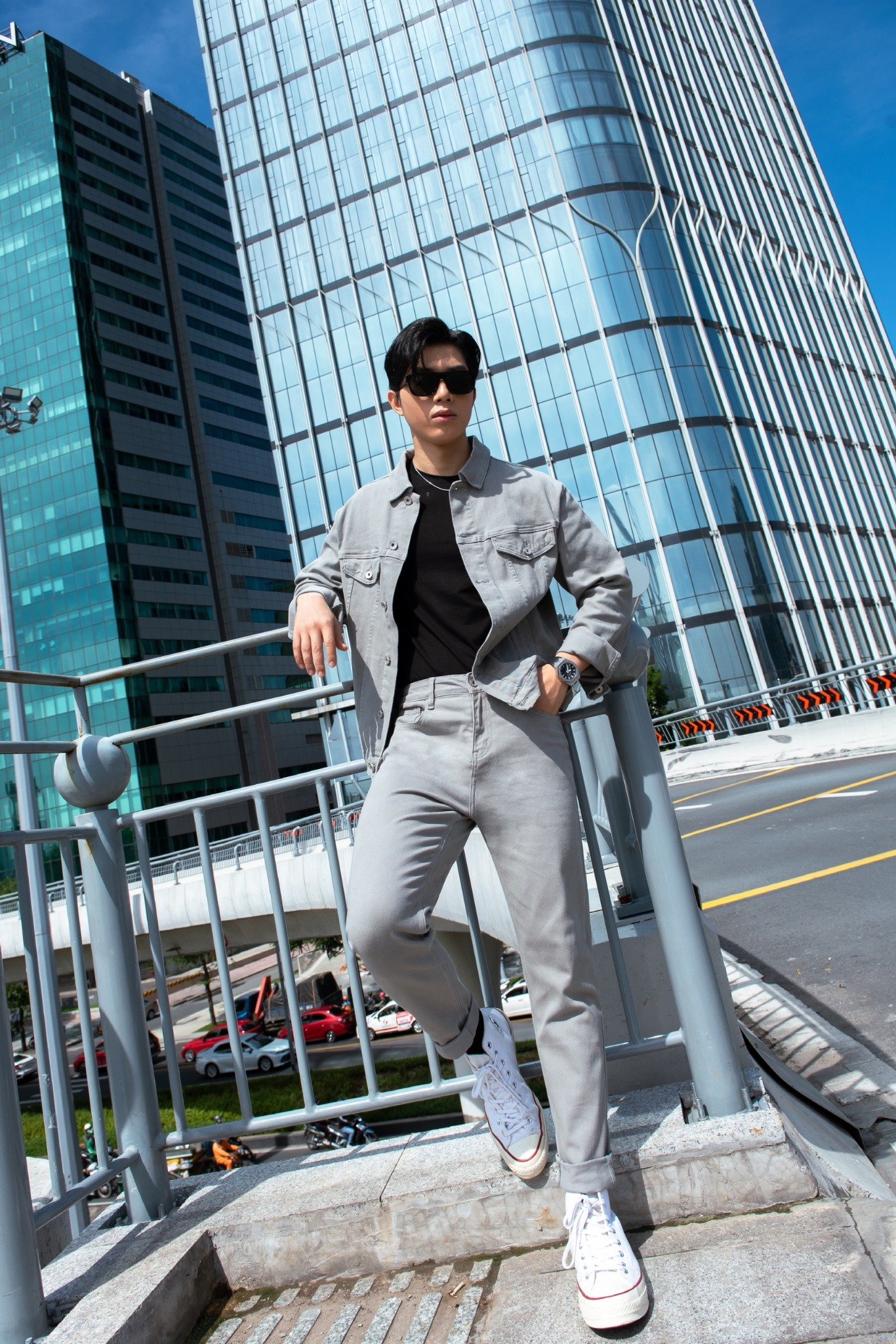 AG15 PREMIUM SLIMFIT DENIM JEANS - GREY