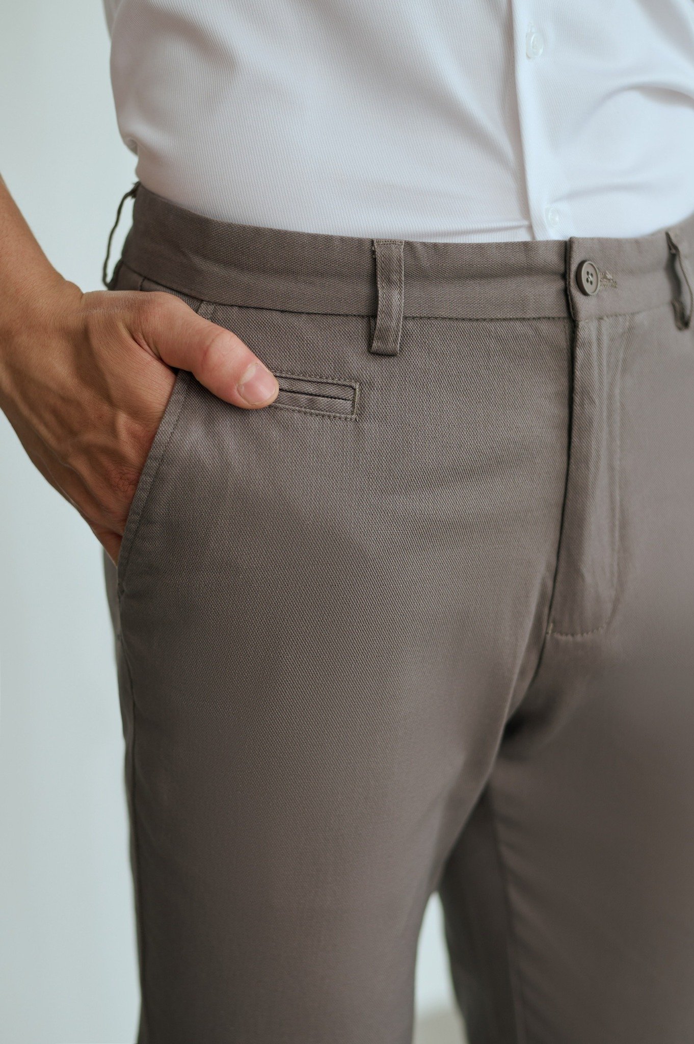 AG058 PREMIUM SLIMFIT KHAKI TROUSERS - DARK GREY